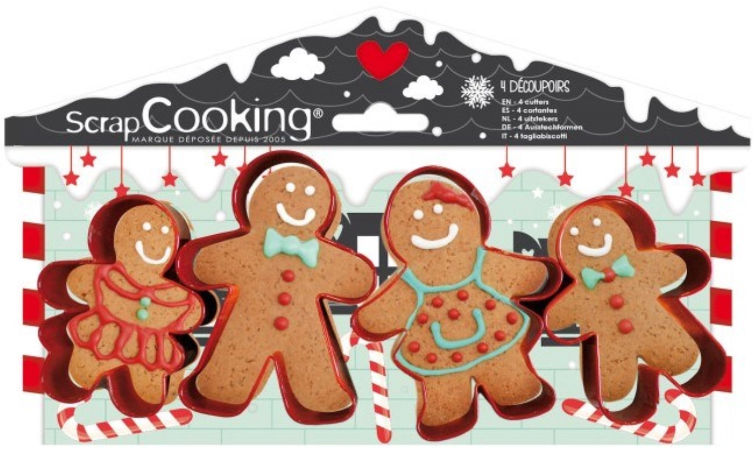 Bild von Scrap Cooking - 4-tlg. Set Keksausstecher Lebkuchenfamilie