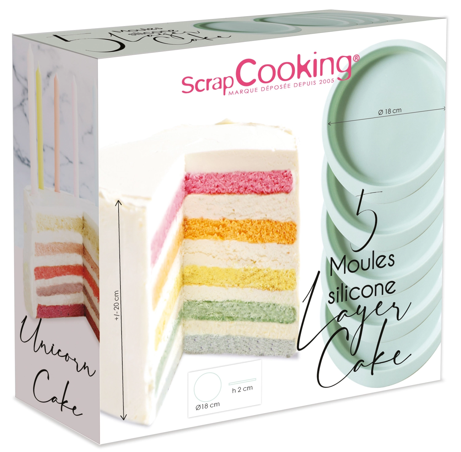 Bild von Scrap Cooking - 5 Silikonbackformen für Layer Cake