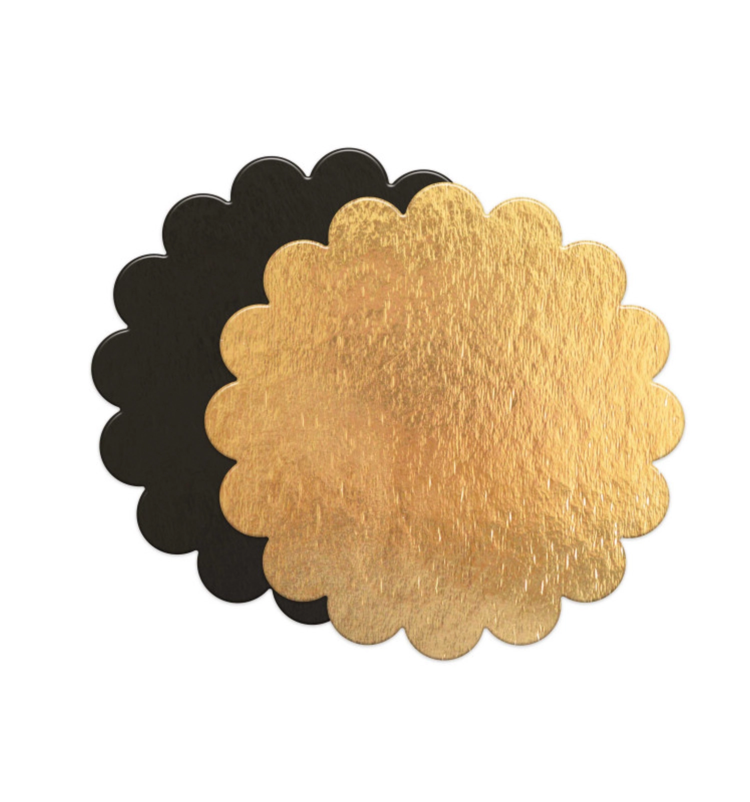Bild von Scrap Cooking - 5 Stk. Kuchenhalter Blumenform gold/schwarz D 24 cm