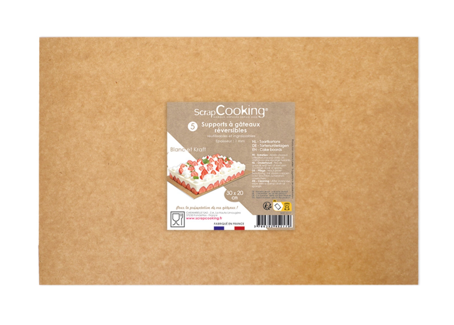 Bild von Scrap Cooking - 5er Set Kuchenunterlage Kraftpapier 20 x 30 cm