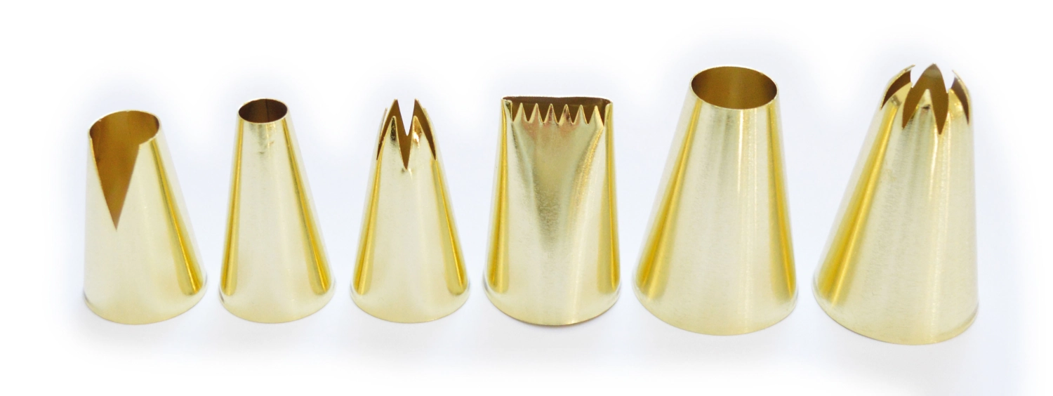 Bild von Scrap Cooking - 6er Set Goldene Spritztüllen