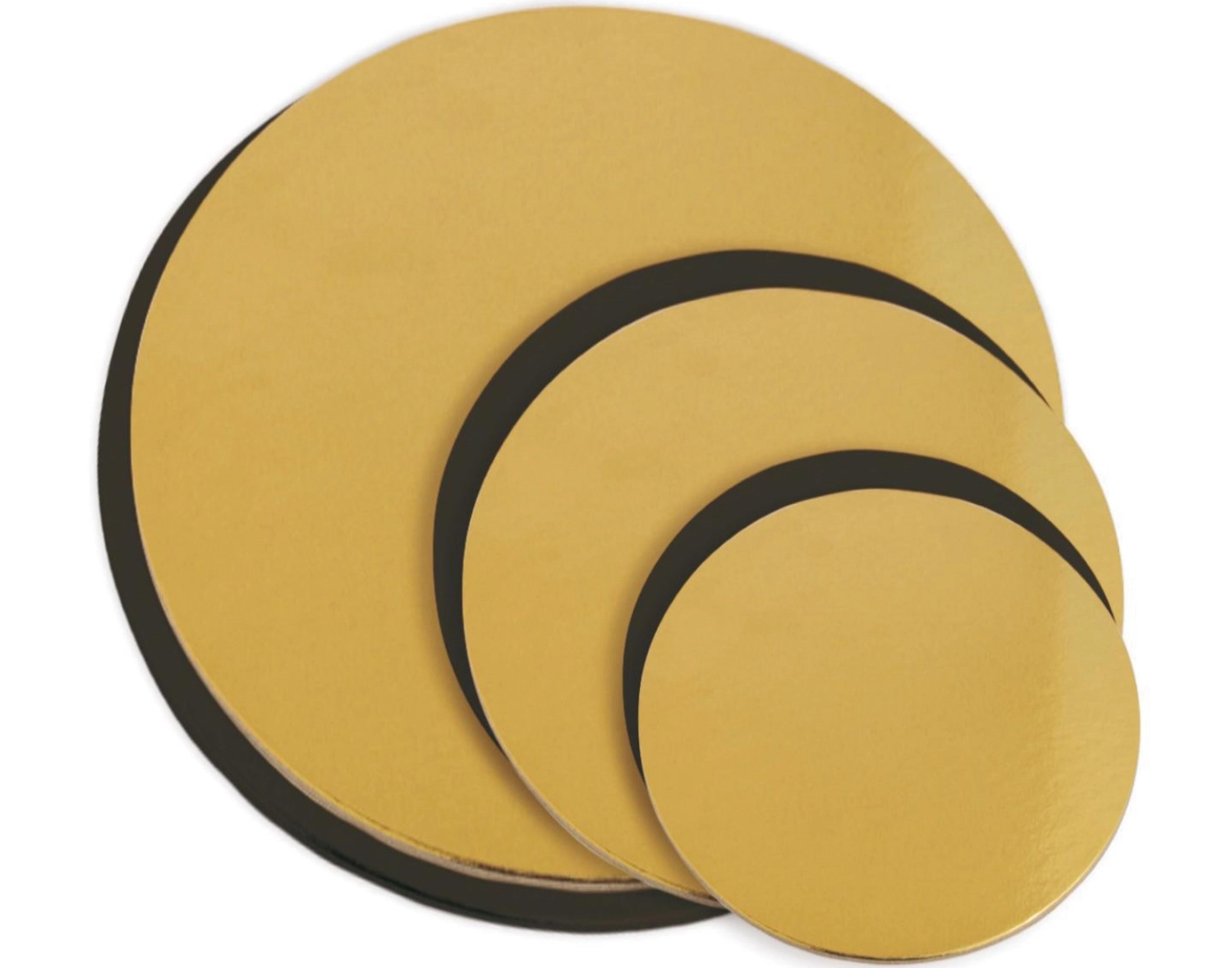 Bild von Scrap Cooking - 6er Set Untersetzer für Kuchen gold/schwarz D14/ 18/ 22 cm