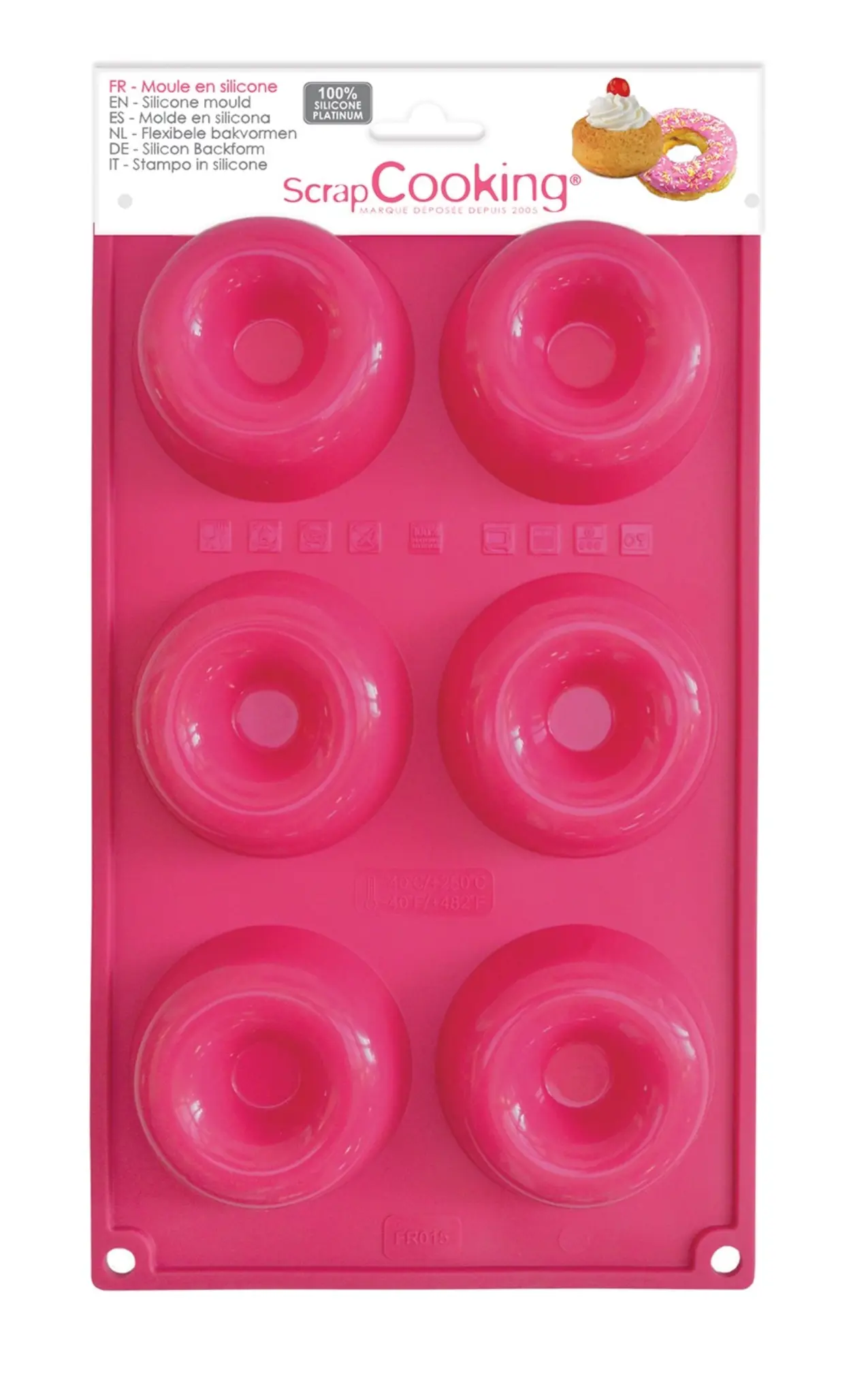 Bild von Scrap Cooking - 6er Silikonbackform Donuts