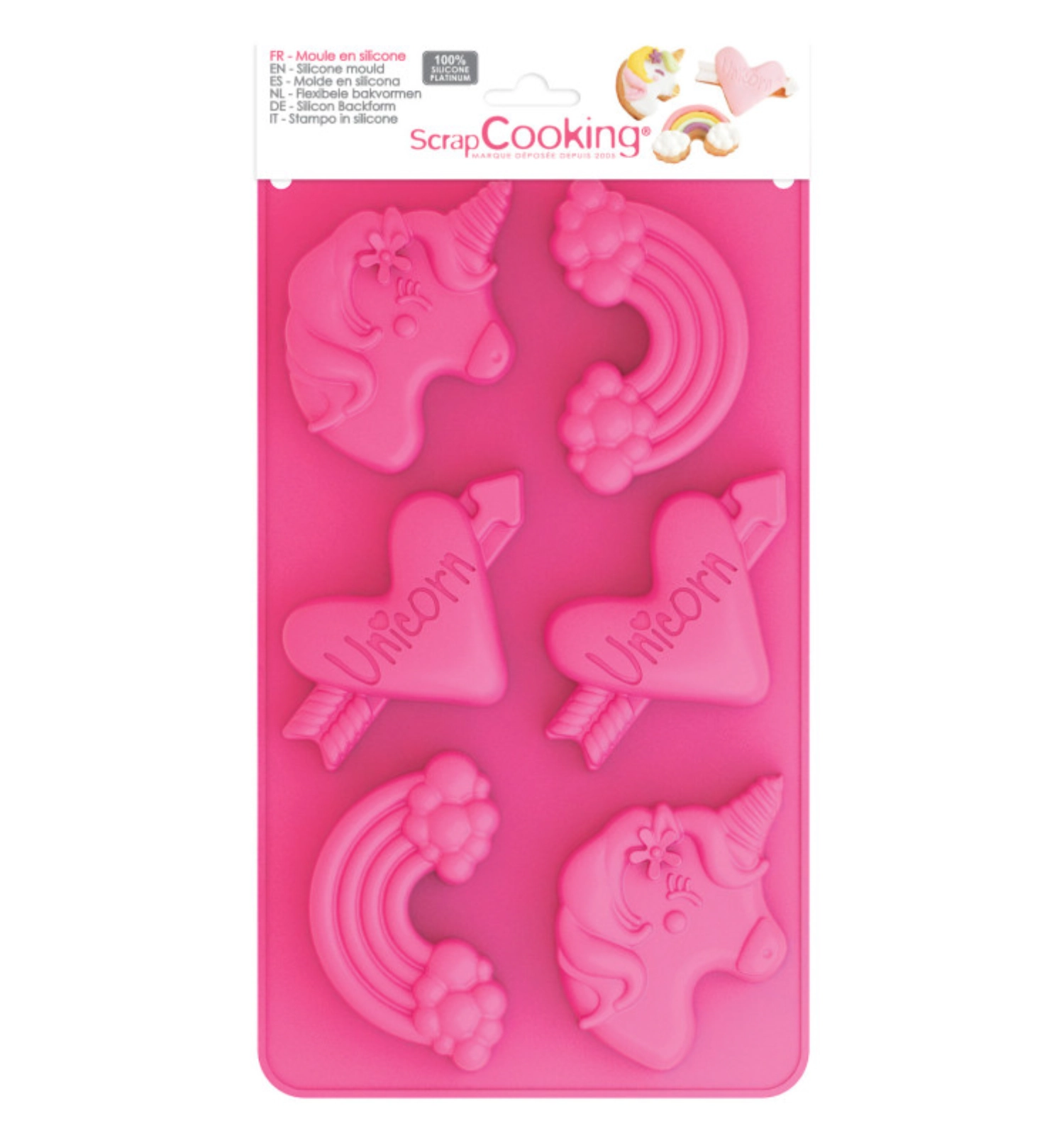 Bild von Scrap Cooking - 6er Silikonbackform Einhorn