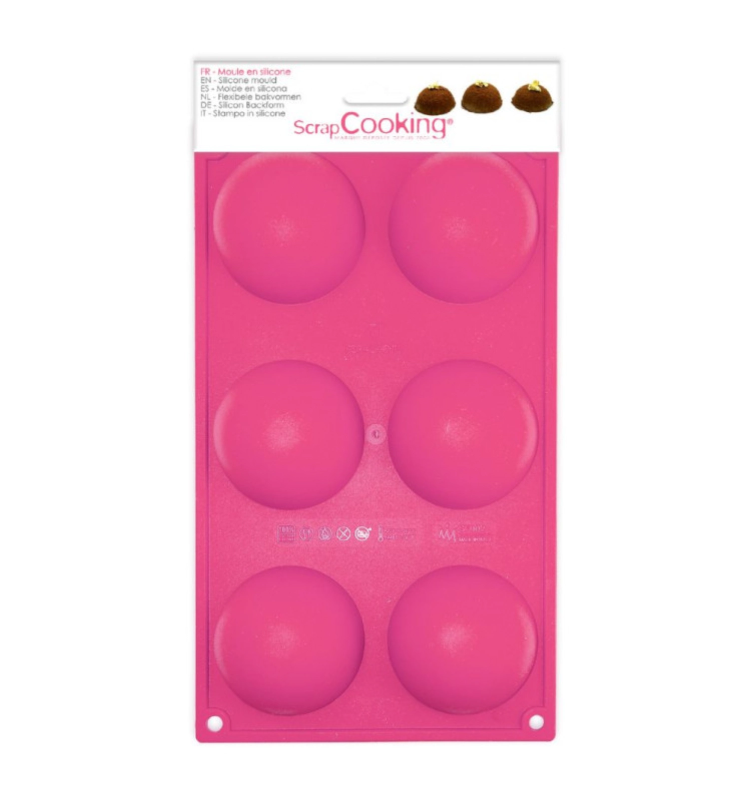 Bild von Scrap Cooking - 6er Silikonbackform Halbkugeln
