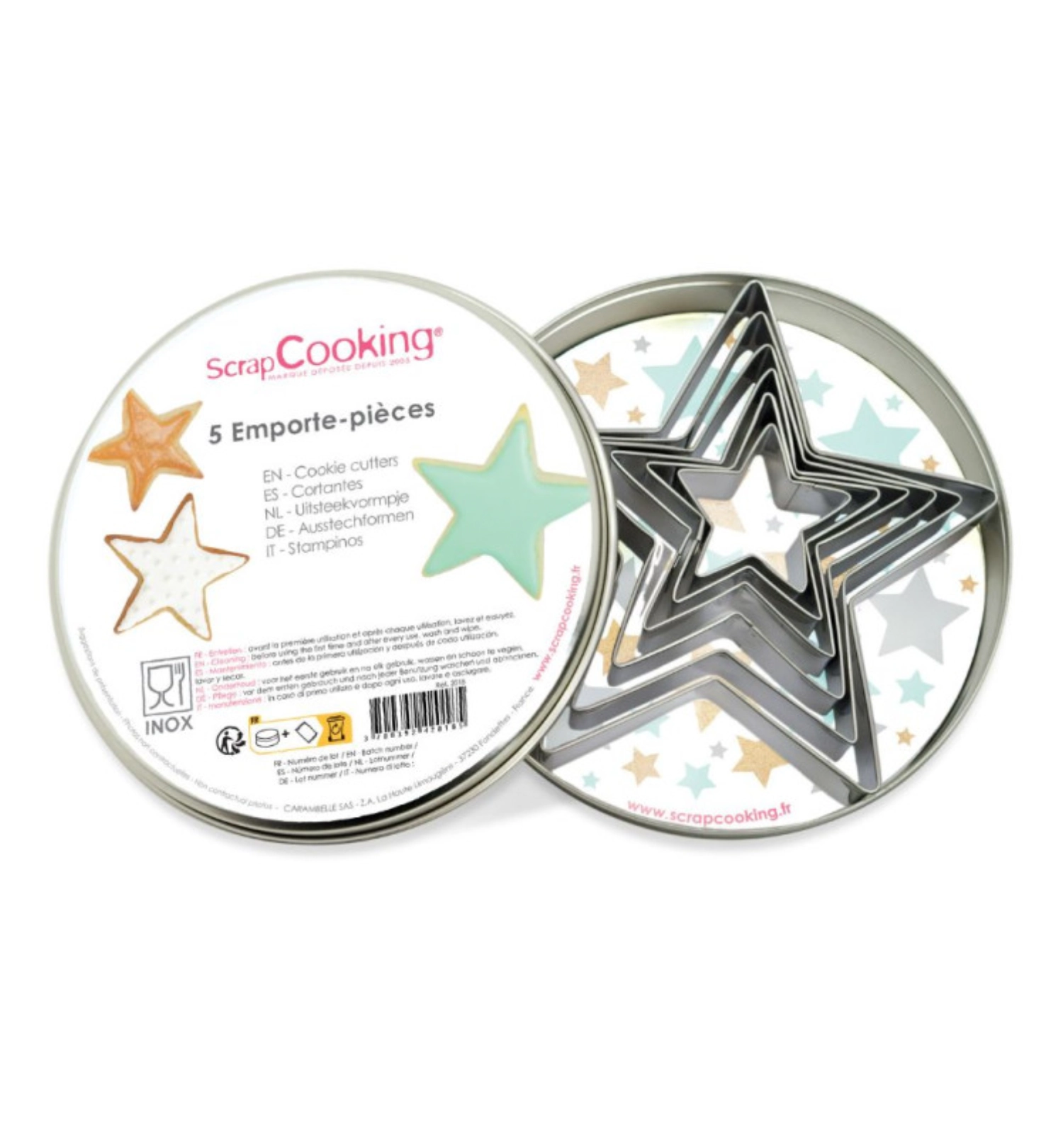 Bild von Scrap Cooking - 6-tlg. Set Ausstechformen Edelstahl Sterne