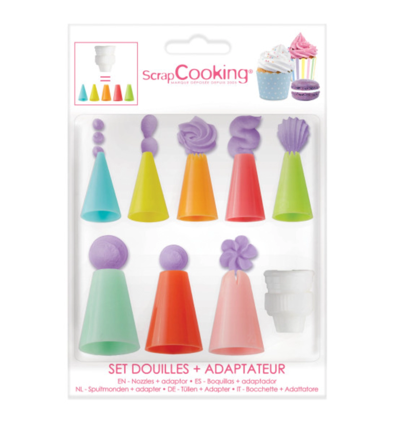 Bild von Scrap Cooking - 9-tlg. Set Spritztüllen mit Adapter