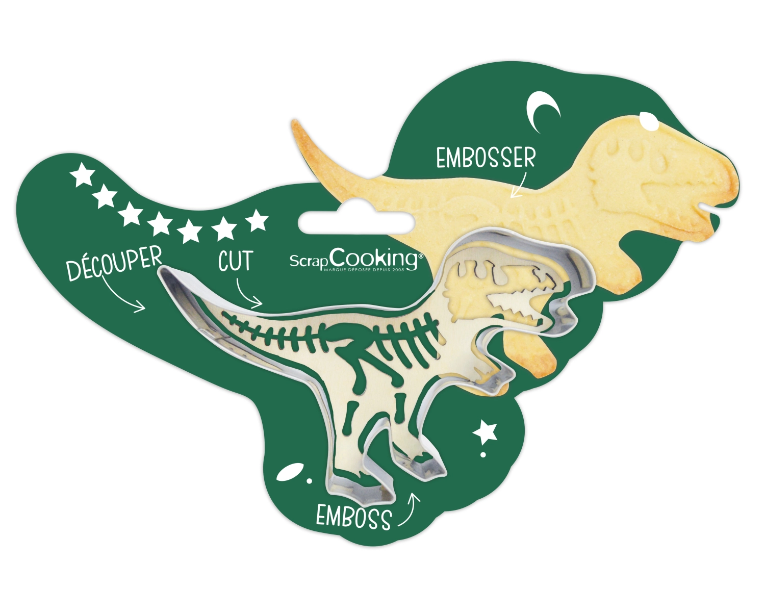 Bild von Scrap Cooking - Ausstechform u. Holzpräger Dino
