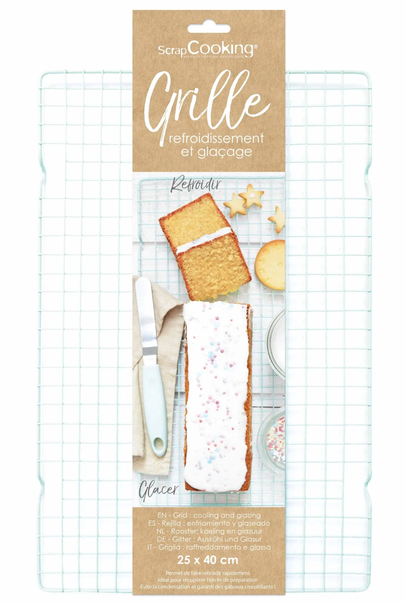 Bild von Scrap Cooking - Backgitter pastellgrün 25 x 40 cm