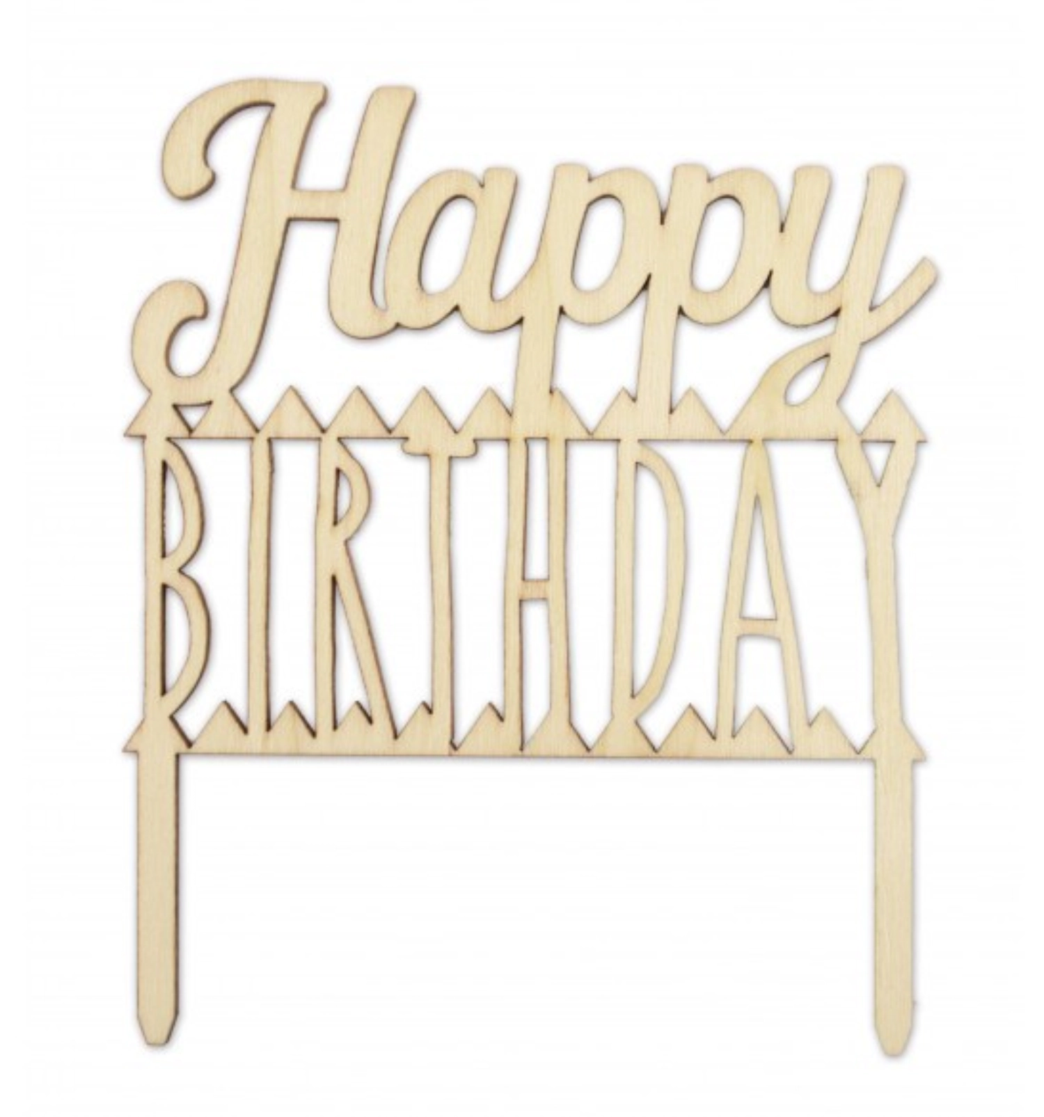 Bild von Scrap Cooking - Cake Topper Holz "Happy Birthday"