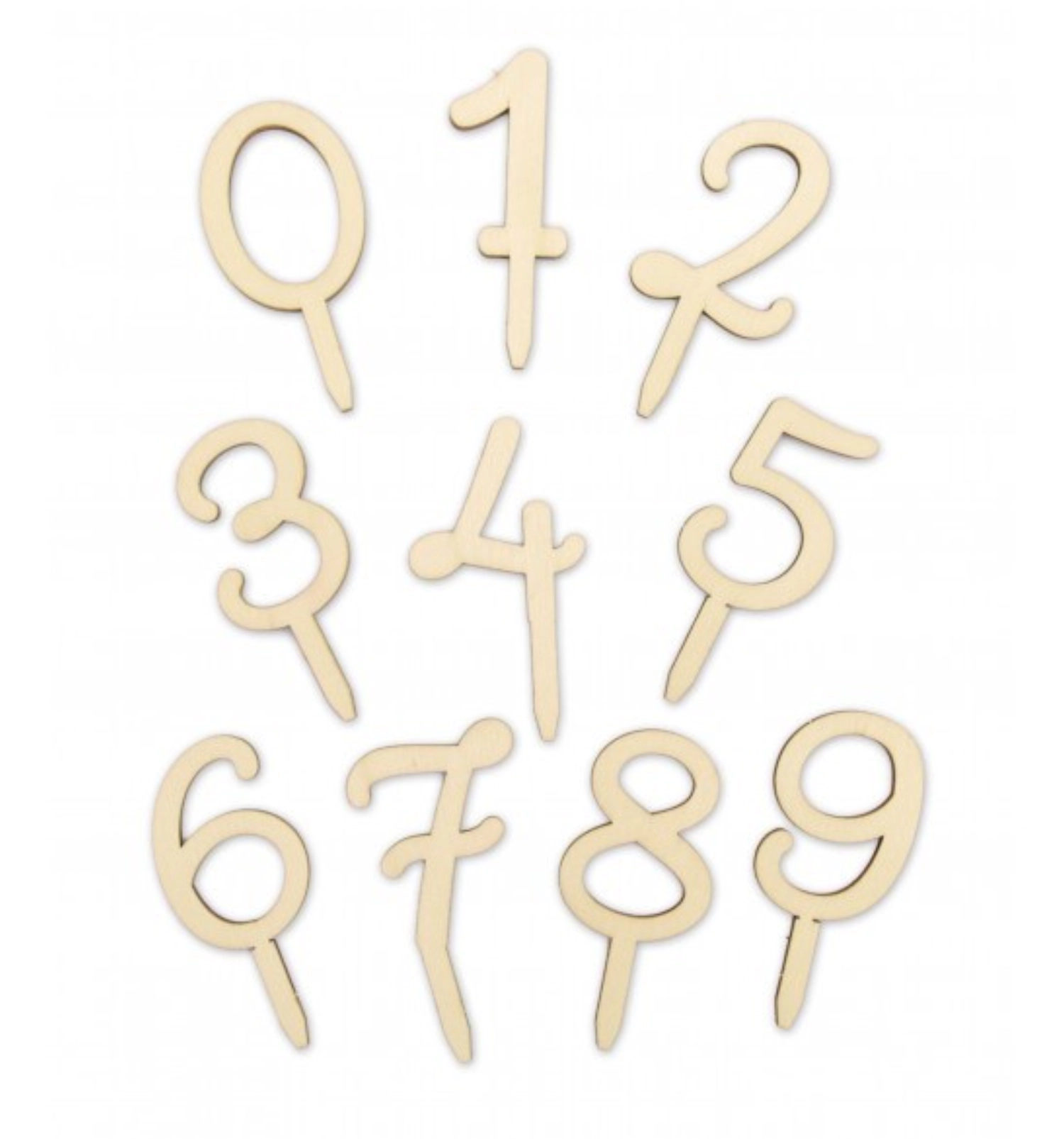 Bild von Scrap Cooking - Cake Topper Holz Zahlen 0-9