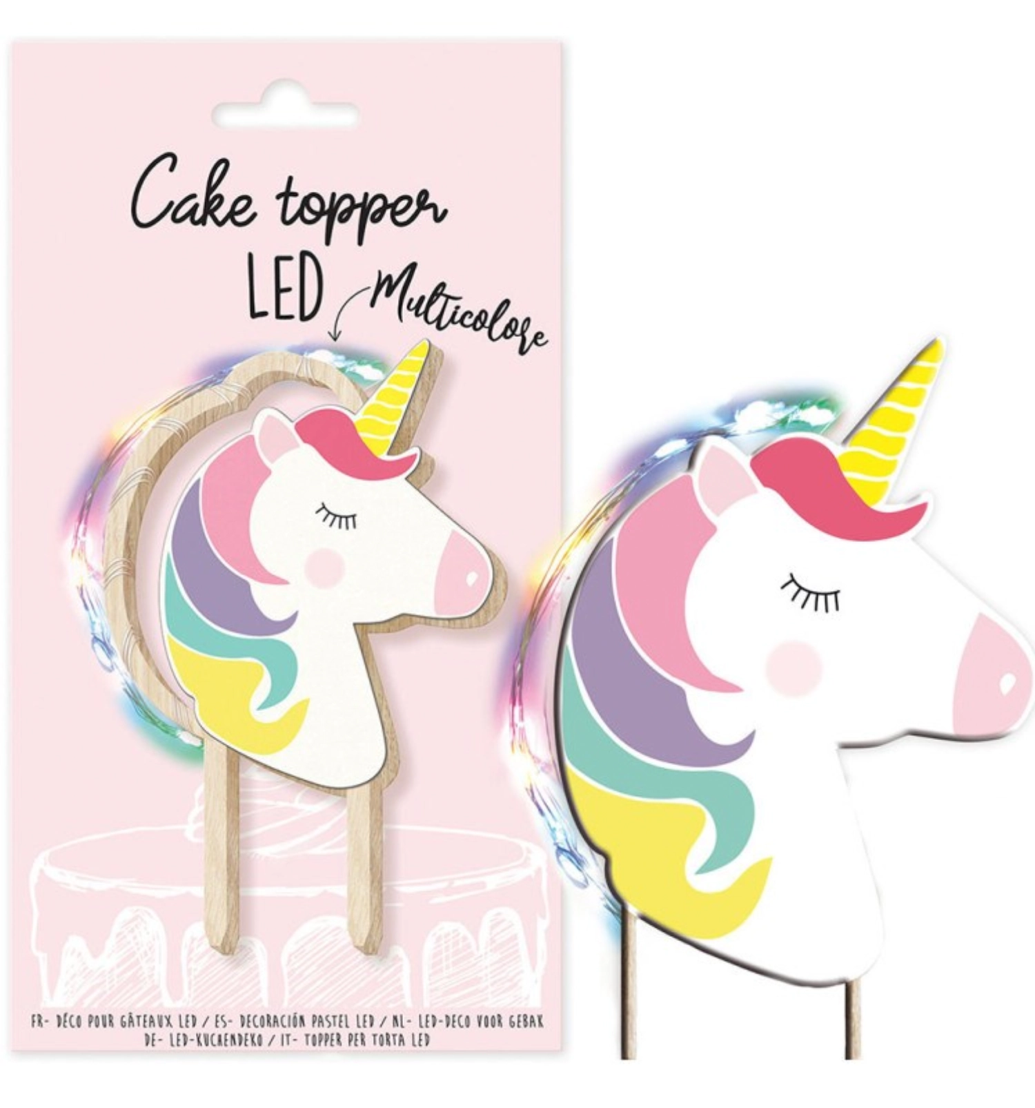 Bild von Scrap Cooking - Cake Topper mit LED-Beleuchtung Einhorn