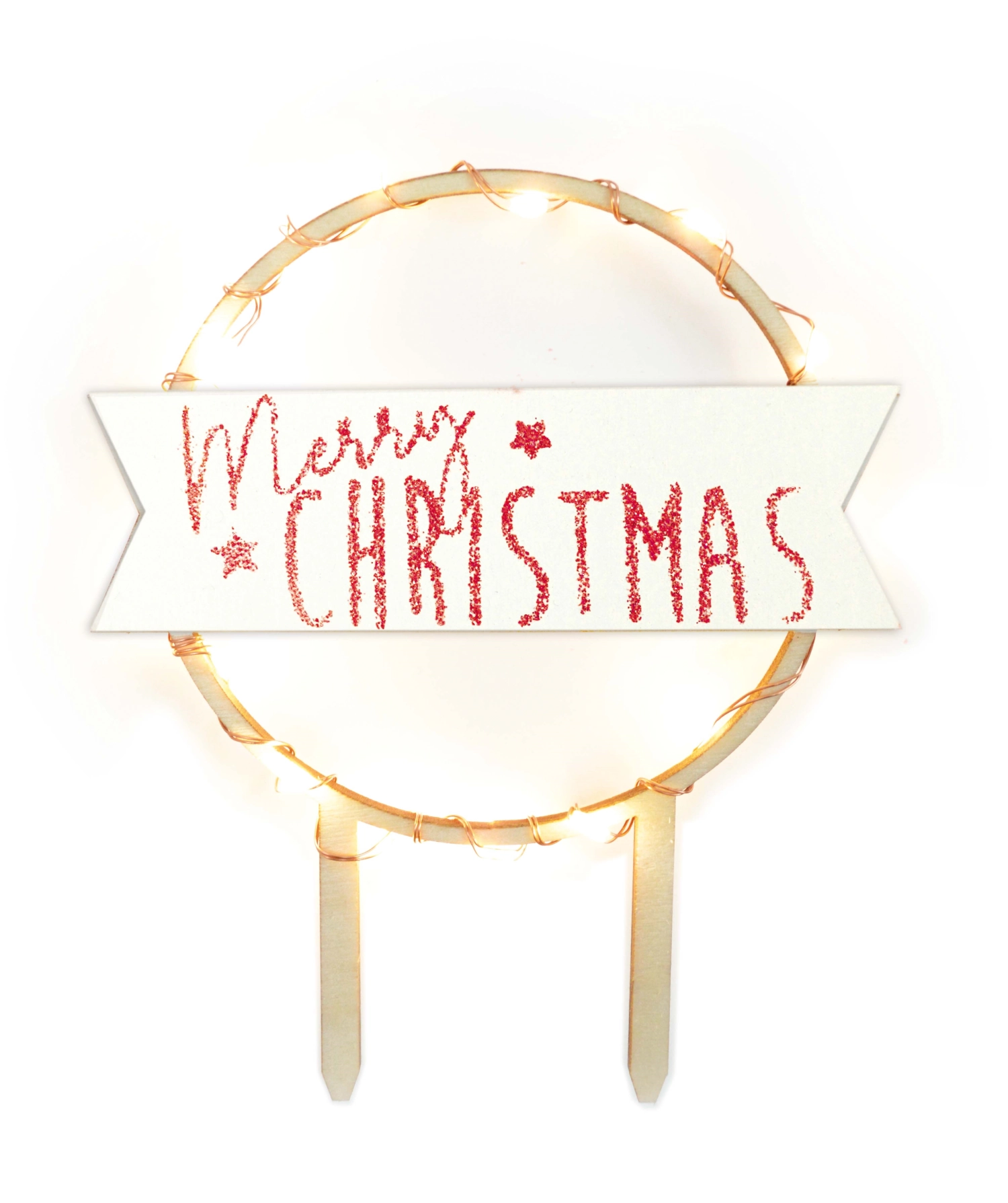 Bild von Scrap Cooking - Cake Topper mit LED-Beleuchtung Merry Christmas