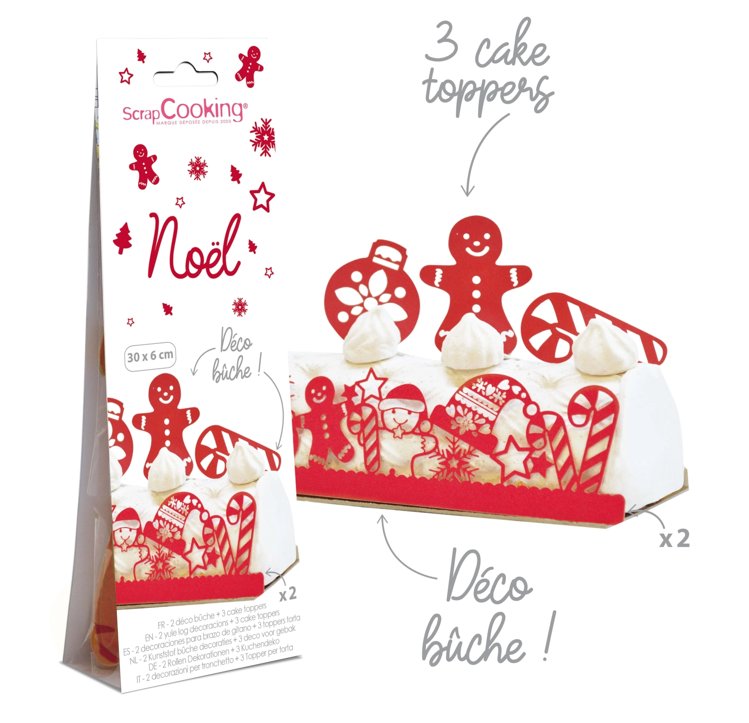 Bild von Scrap Cooking - Cake-wrapper u. Topper Weihnachten