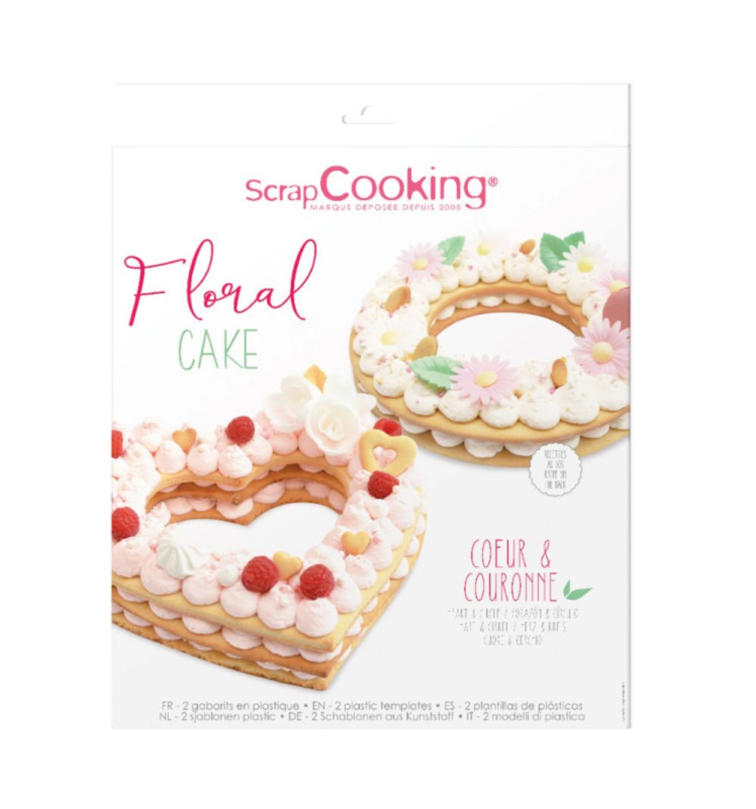 Bild von Scrap Cooking - Floral Cake 2 Schablonen aus Kunststoff