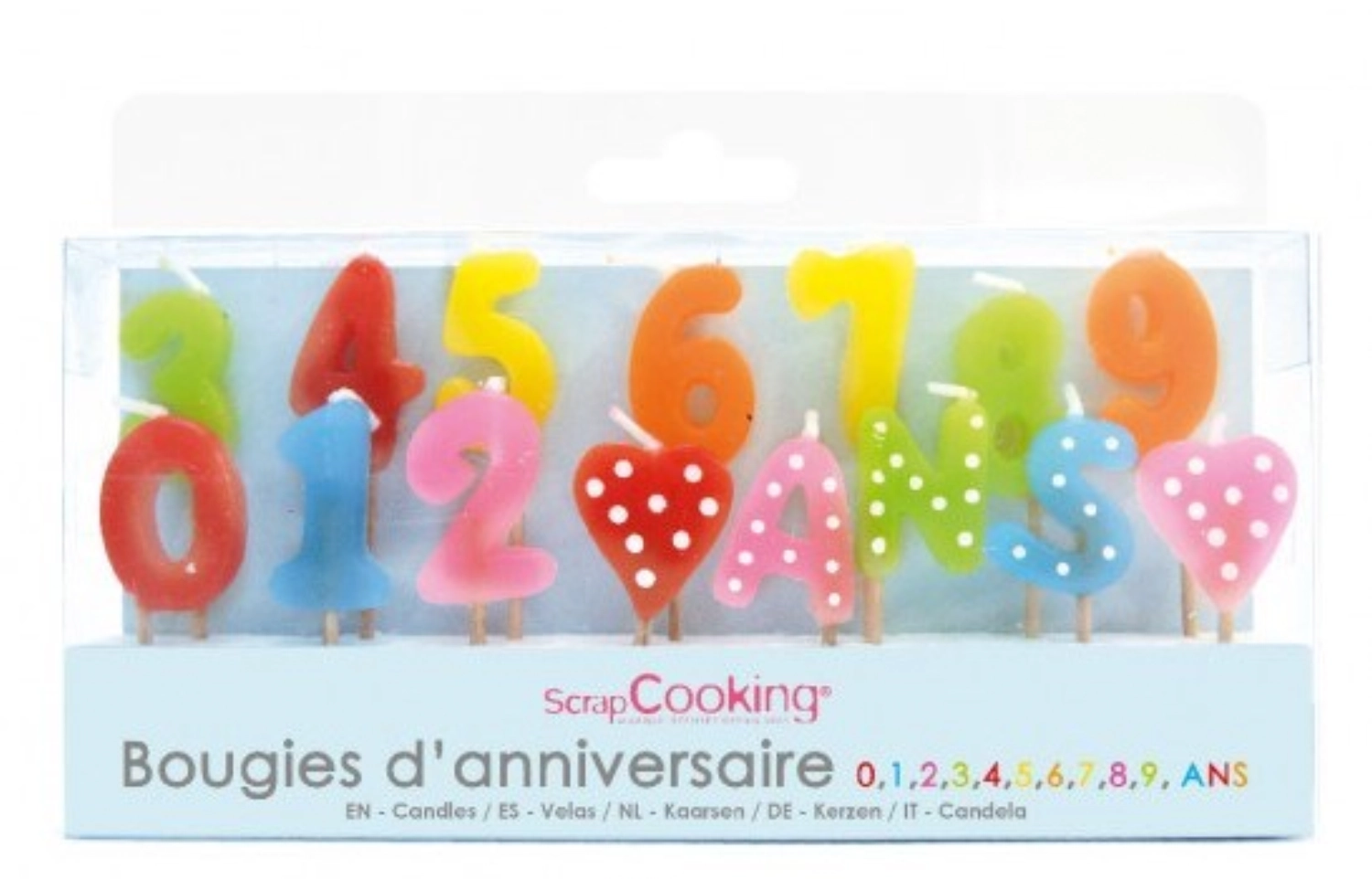 Bild von Scrap Cooking - Geburtstag-Kerzen Zahlen & ANS 15 Stk.