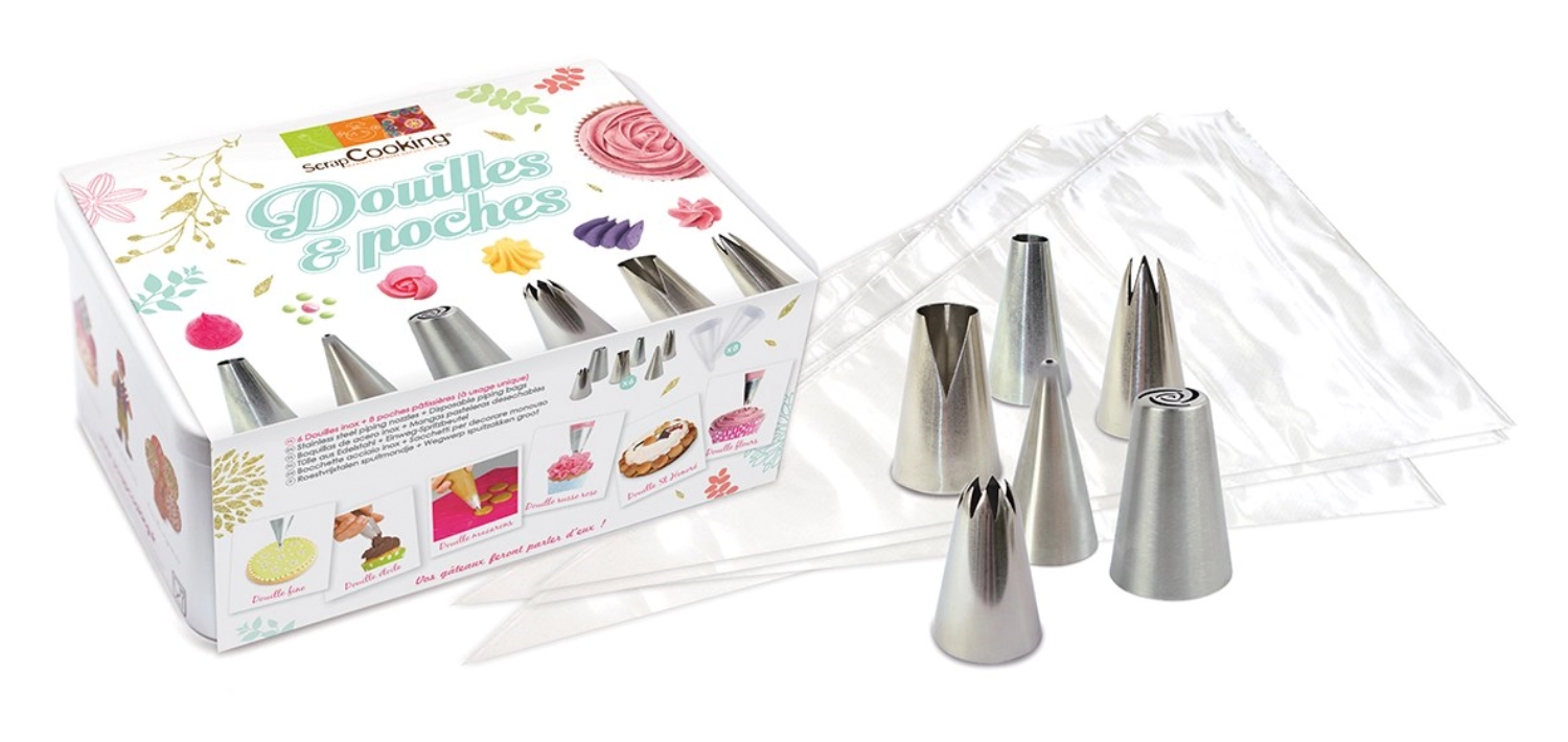 Immagine di Scrap Cooking - Set di bocchette in acciaio inox 6 pz. e sacchetto 8 pz.