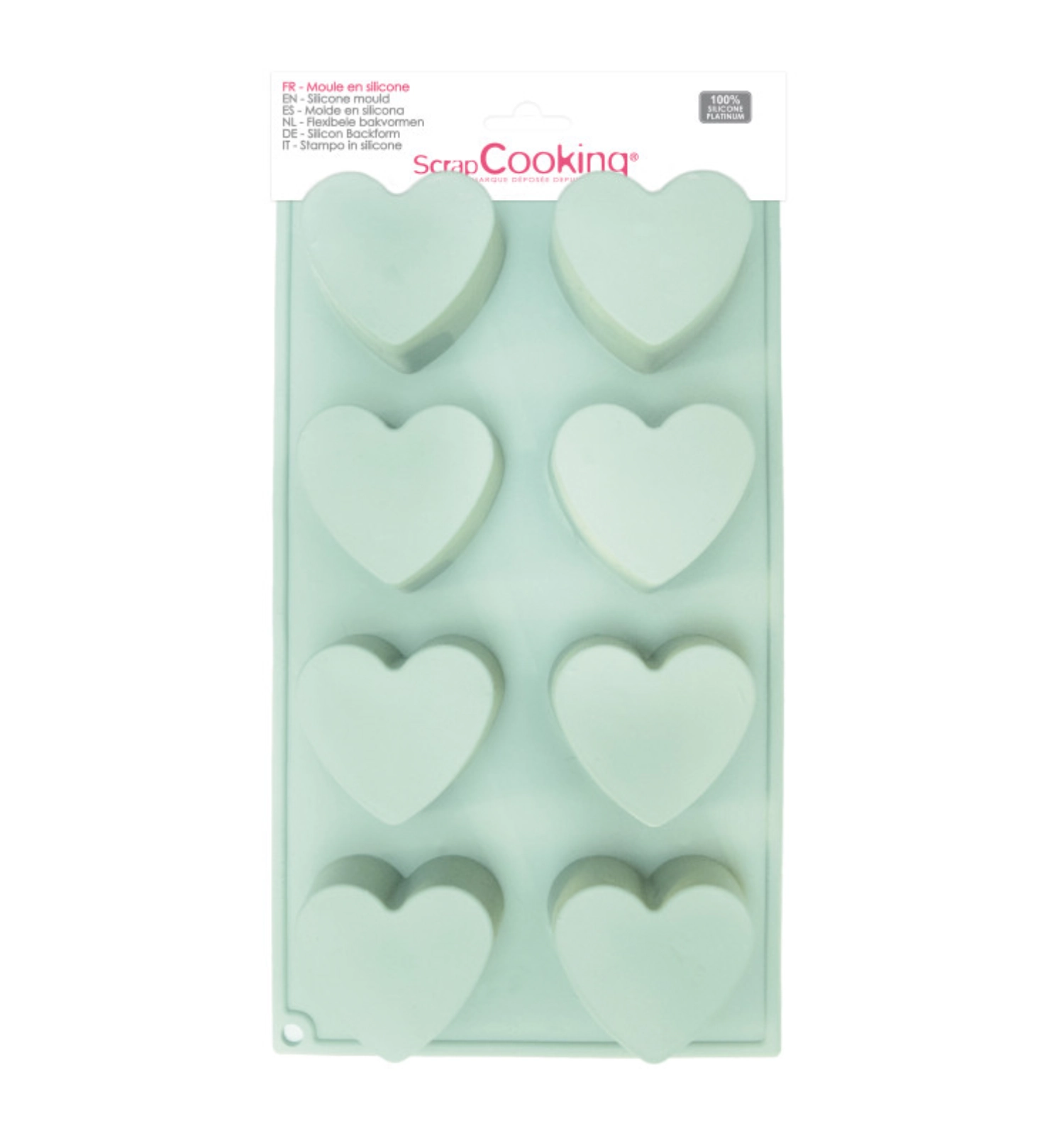 Bild von Scrap Cooking - Silikonform 8 Herzen Funfetti