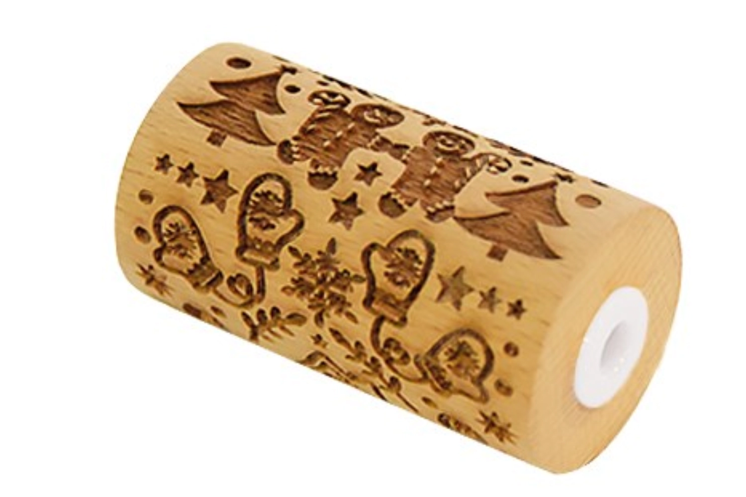 Picture of Scrap Cooking - Embossed Wooden Rolling Pin Gingerman