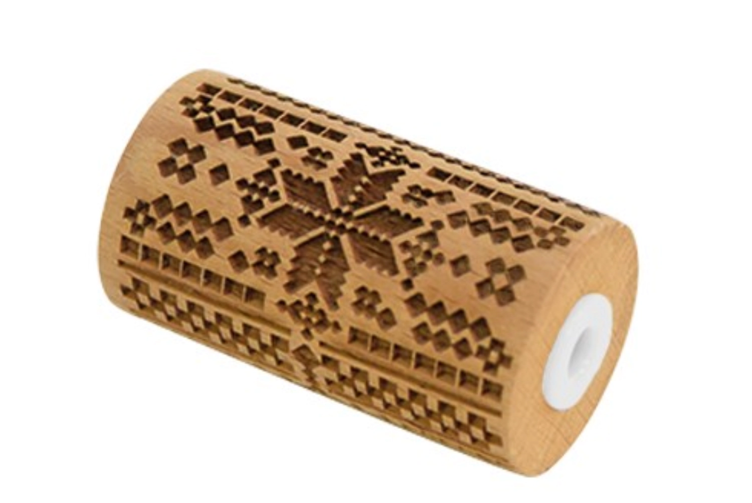 Immagine di Scrap Cooking - Mattarello in legno inciso Natale punto croce