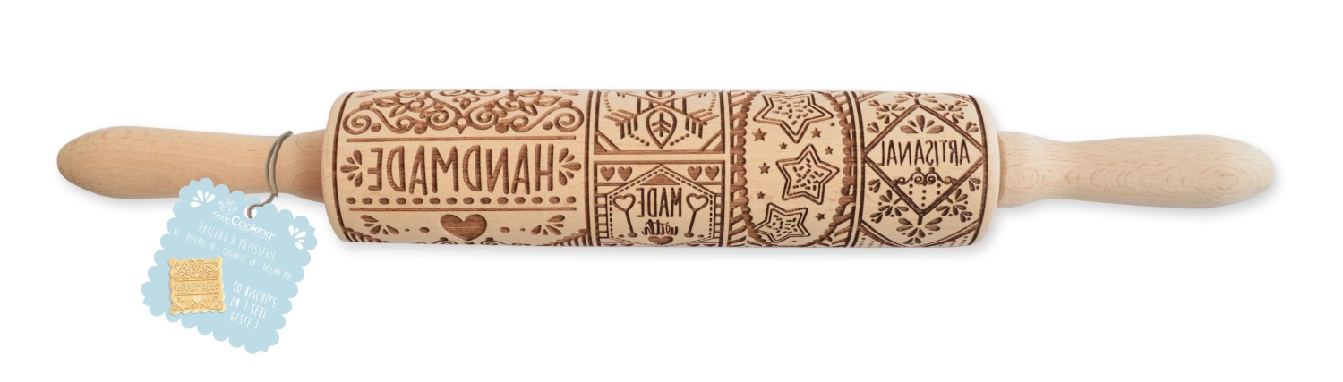 Picture of Scrap Cooking - Dough Roller with Home Made Embossing 39 cm