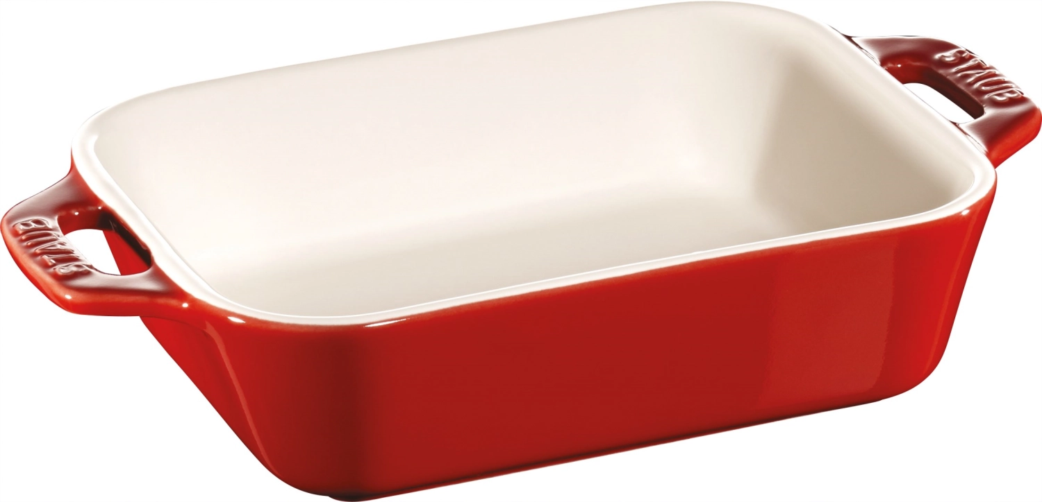 Bild von Staub - Auflaufform 14 x 11 cm rechteckig Kirsch-Rot Keramik