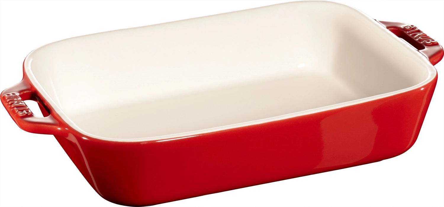 Bild von Staub - Auflaufform 20 x 16 cm rechteckig Kirsch-Rot Keramik