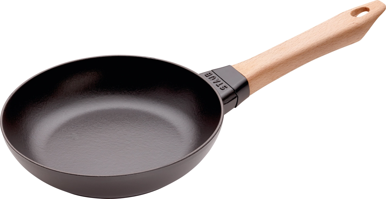 Bild von Staub - Bratpfanne mit Holzgriff 20 cm Schwarz Gusseisen