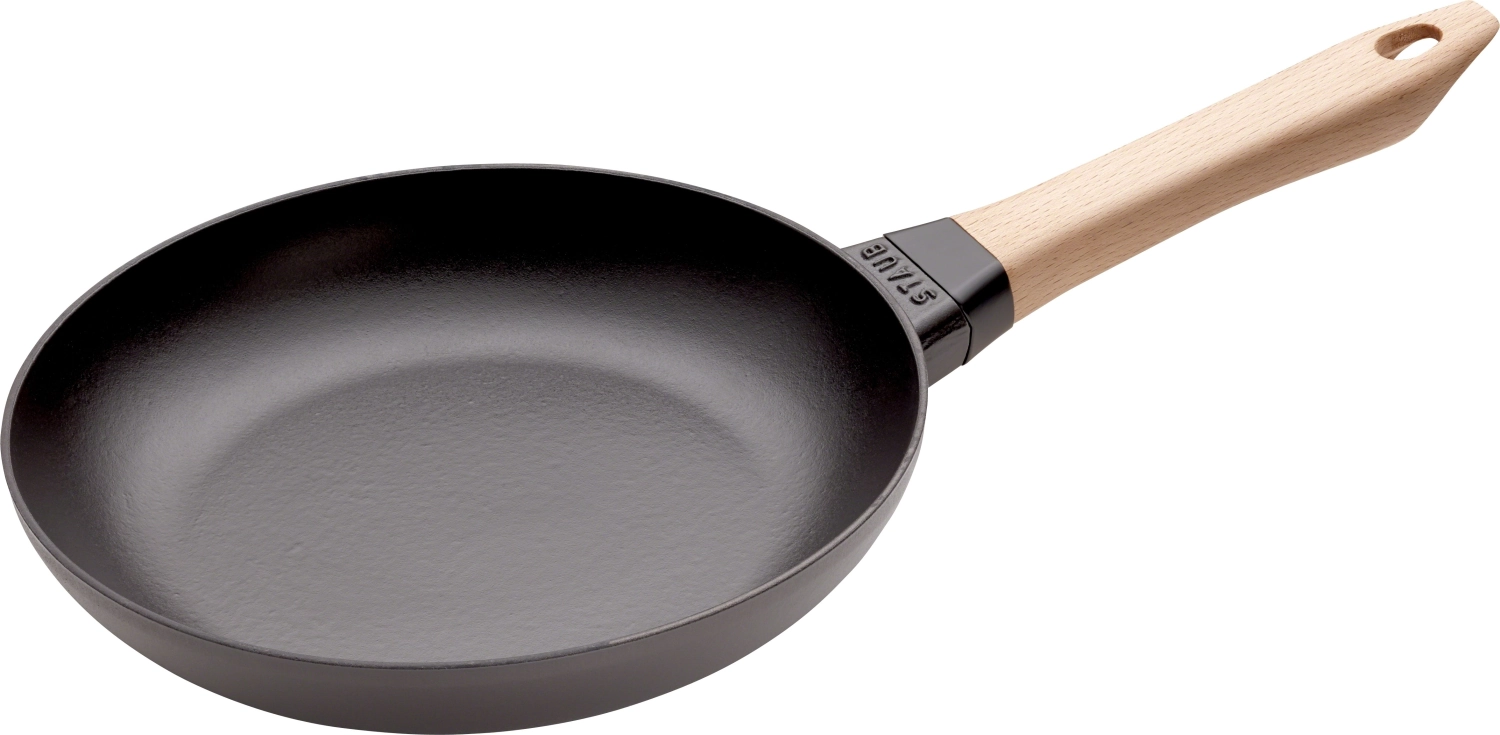 Bild von Staub - Bratpfanne mit Holzgriff 24 cm Schwarz Gusseisen