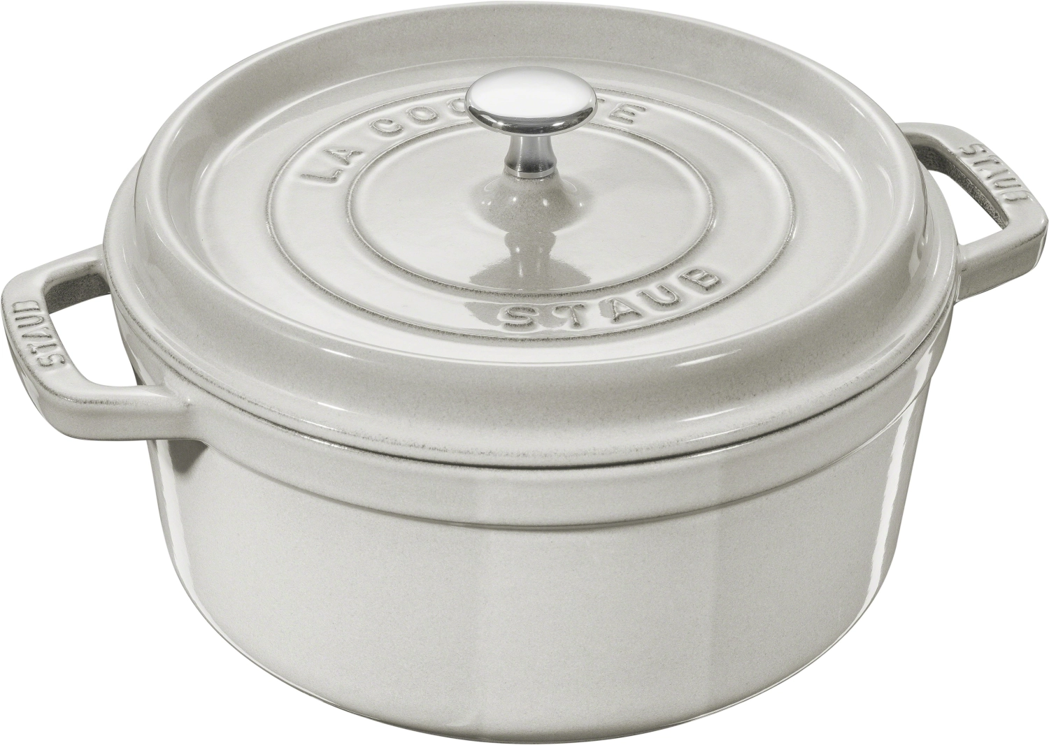 Bild von Staub - Cocotte 18 cm rund Weisser Trüffel Gusseisen 1.7 l