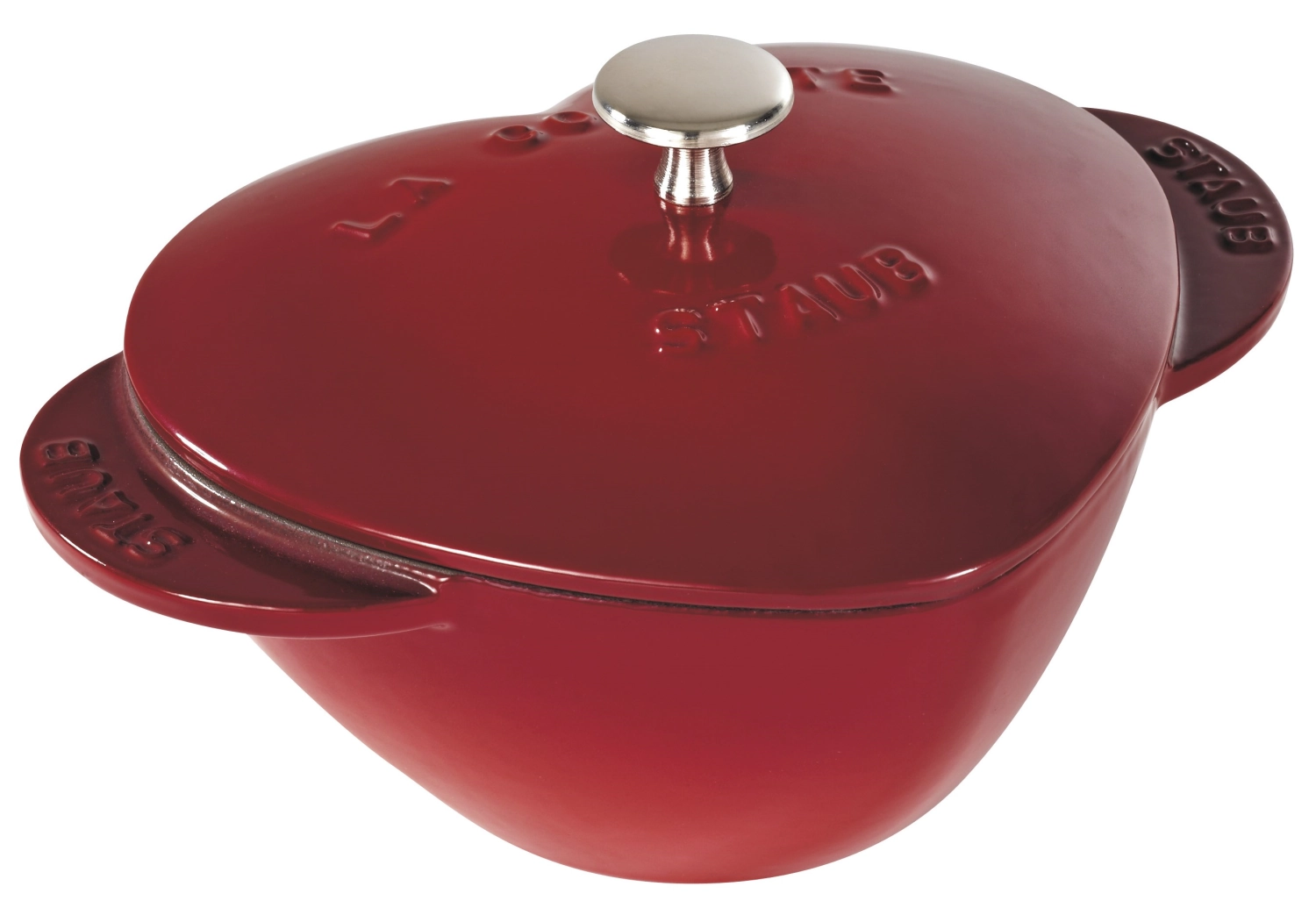 Bild von Staub - Cocotte 20 cm Herz Kirsch-Rot Gusseisen 2.2 l