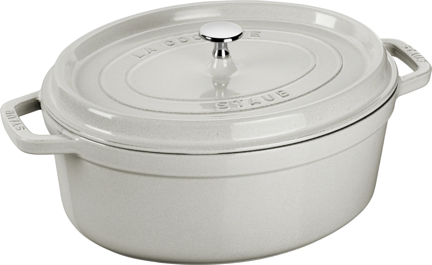Picture of Staub - Cocotte 23 cm Oval White Truffle Cast Iron 2.35 l