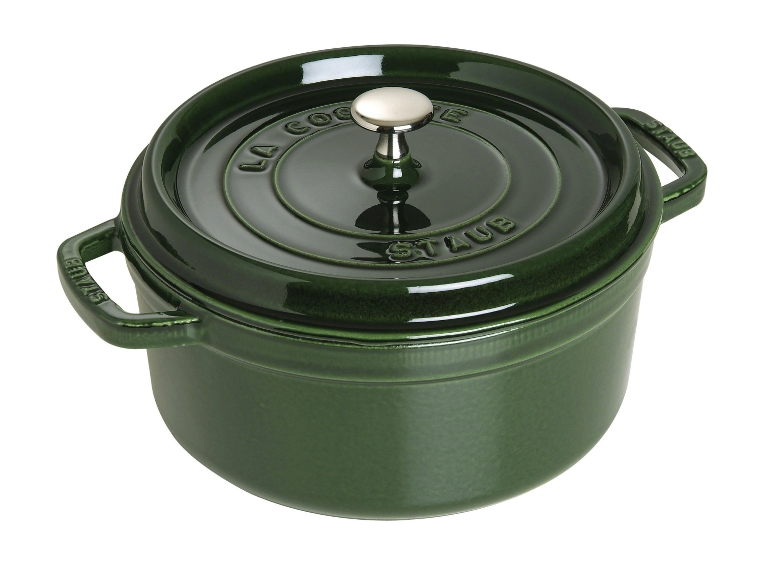 Bild von Staub - Cocotte 24 cm rund Basilikum-Grün Gusseisen 3.7 l