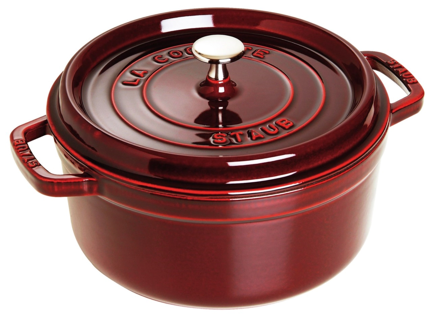 Immagine di Staub - Cocotte 24 cm rotonda Grenadine-Rosso Ghisa 3.7 l