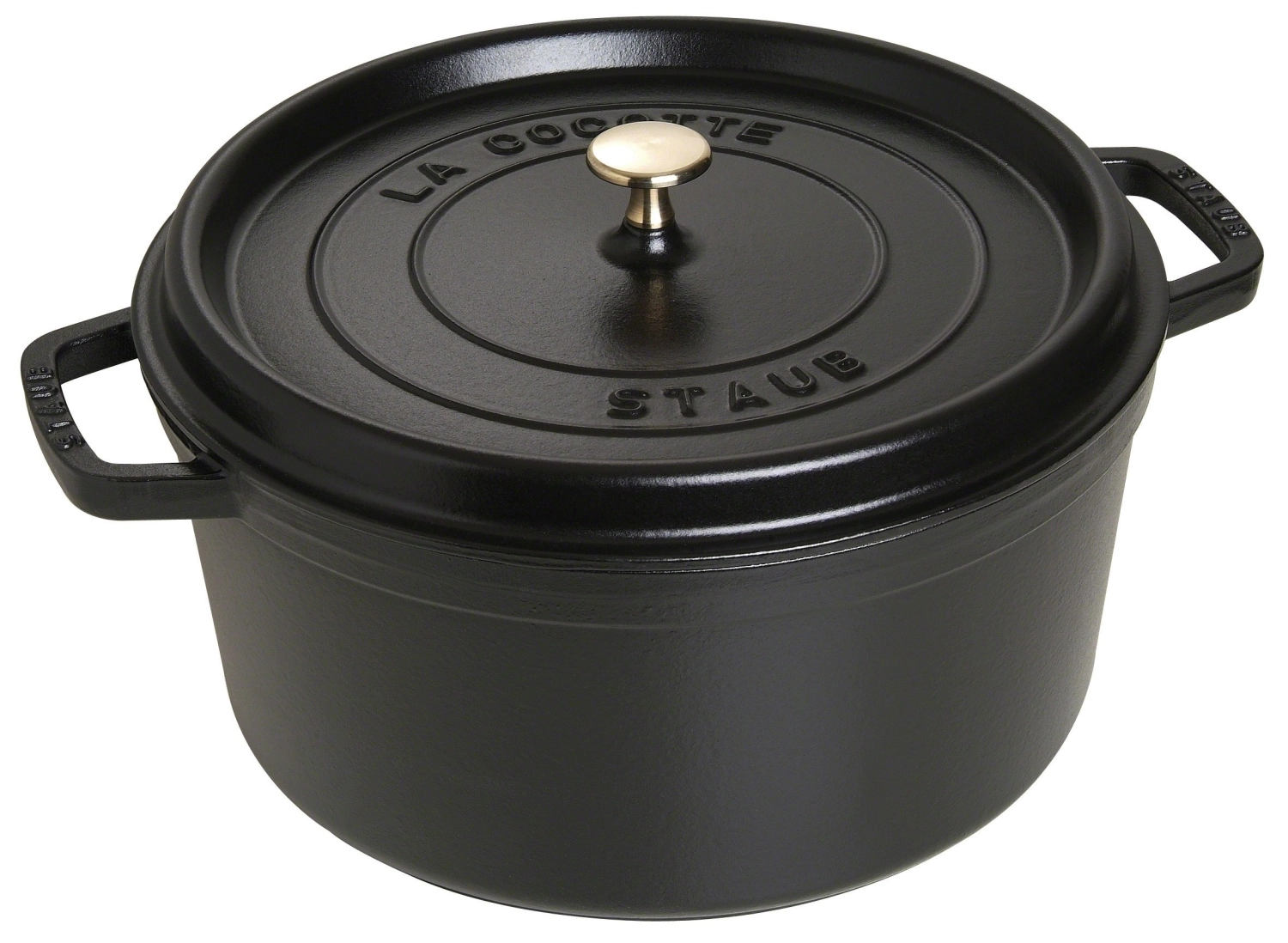 Bild von Staub - Cocotte 30 cm rund Schwarz Gusseisen 8.35 l