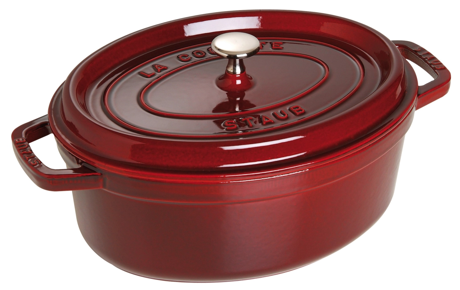 Bild von Staub - Cocotte 31 cm oval Grenadine-Rot Gusseisen 5.5 l