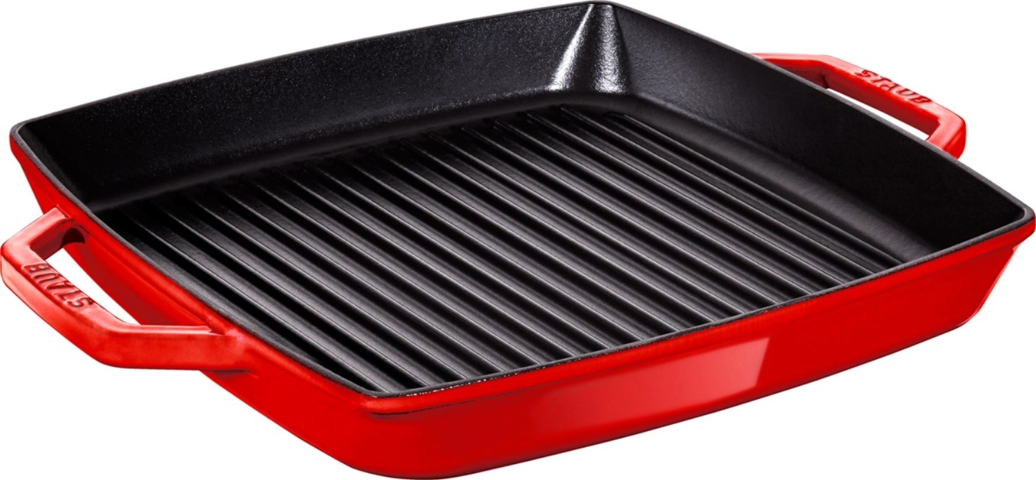 Bild von Staub - Grillpfanne 33 cm Kirsch-Rot Gusseisen