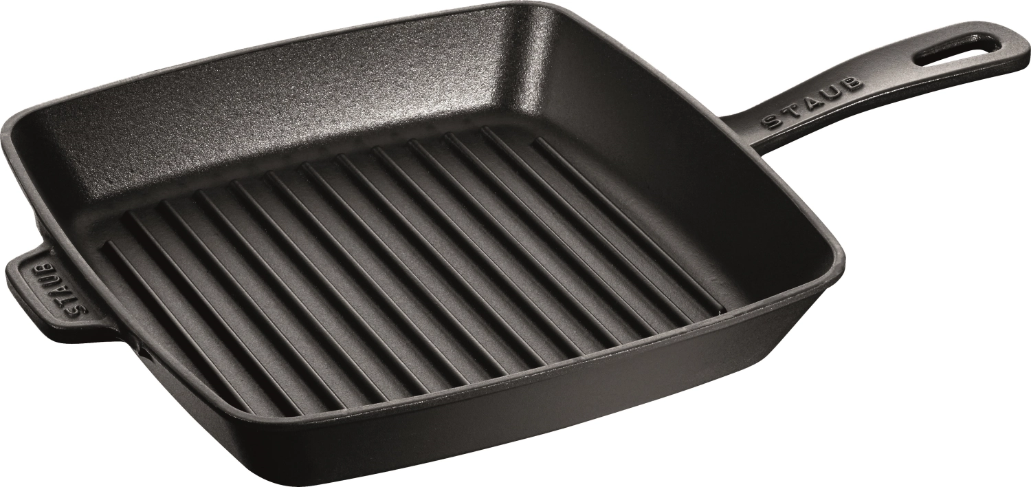 Bild von Staub - Grillpfanne quadratisch 26 x 26 cm Schwarz Gusseisen