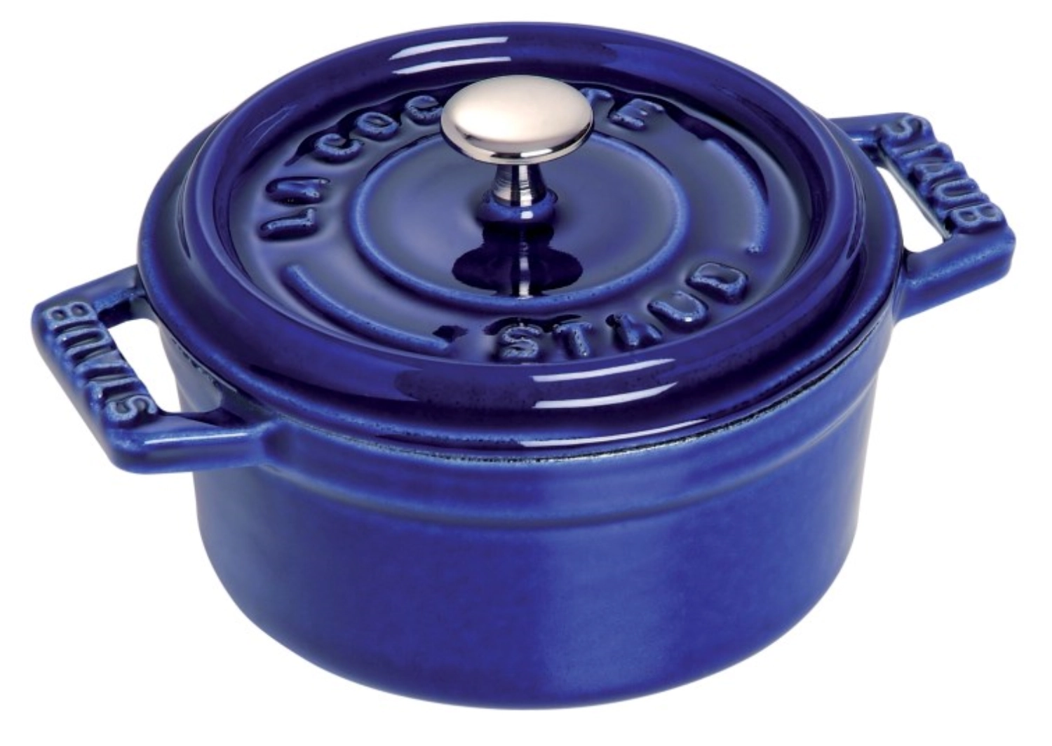 Picture of Staub - Mini Cocotte 10 cm Round Dark Blue Cast Iron 0.25 l