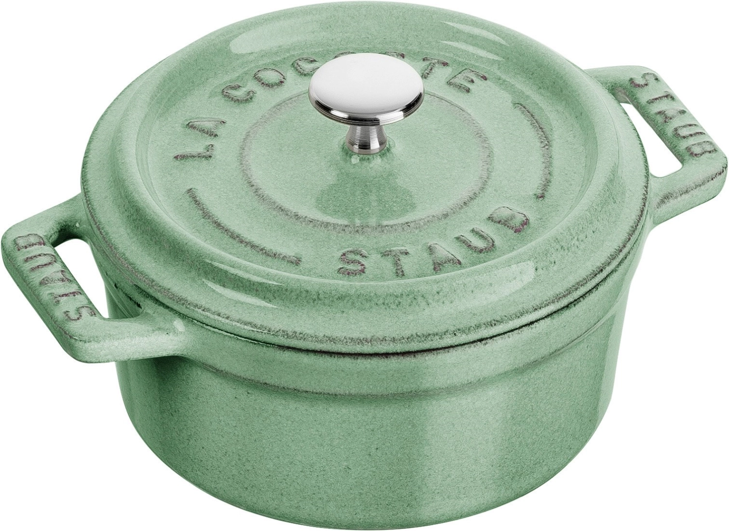 Bild von Staub - Mini Cocotte 10 cm rund Salbei Gusseisen 0.25 l