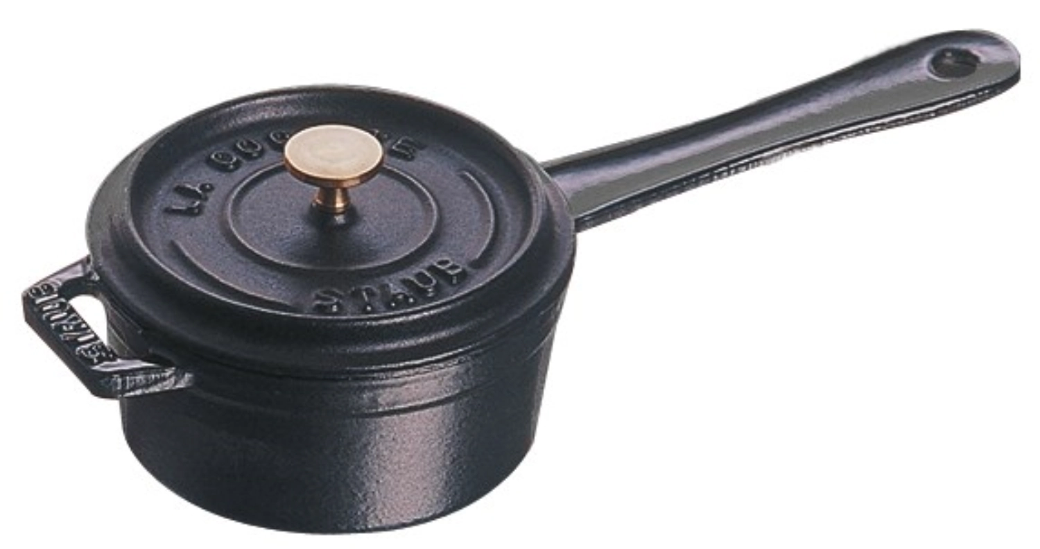 Bild von Staub - Saucenpfännchen m. Deckel mini schwarz 0.25 lt. 10 cm