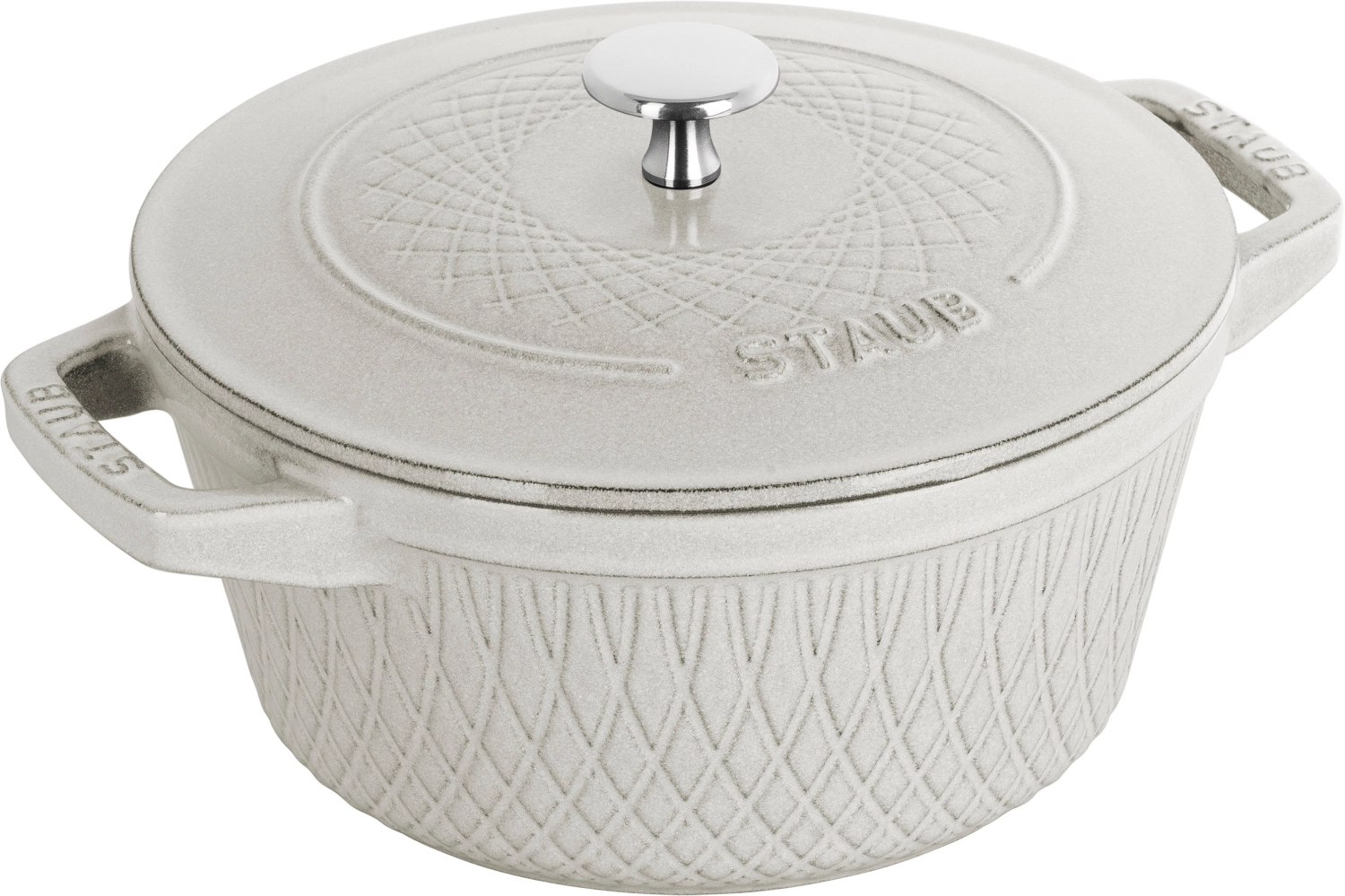 Bild von Staub - Twisted Cocotte 20 cm rund Weisser Trüffel Gusseisen 2.29