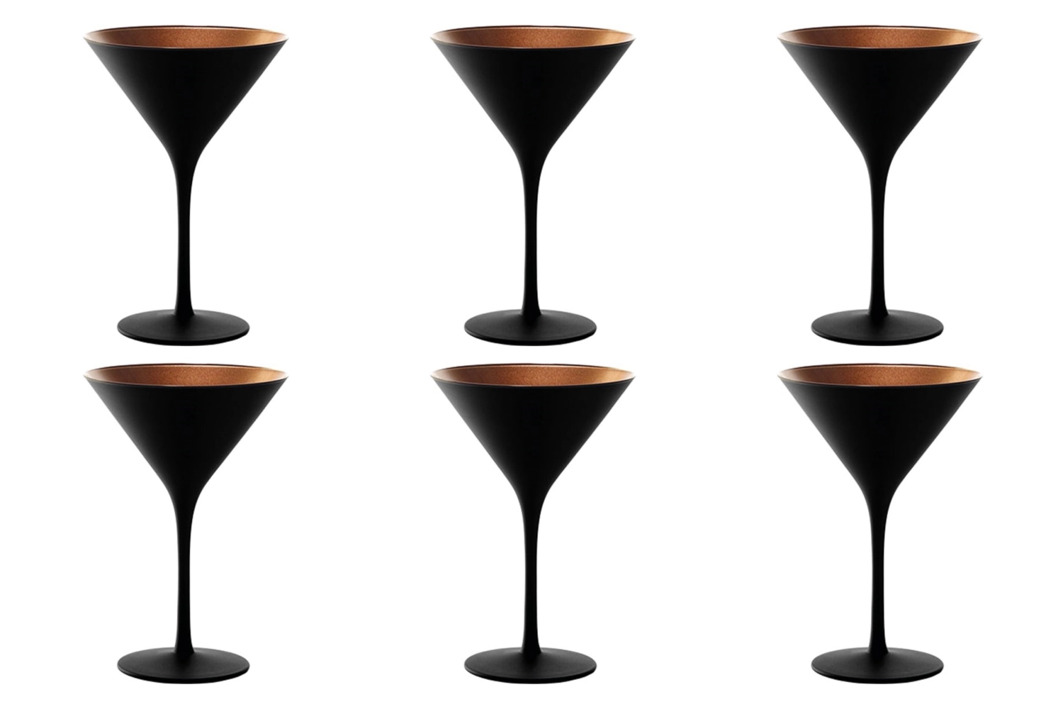 Bild von Stölzle - 6er Set Elements Cocktailschale 240 ml schwarz/bronze