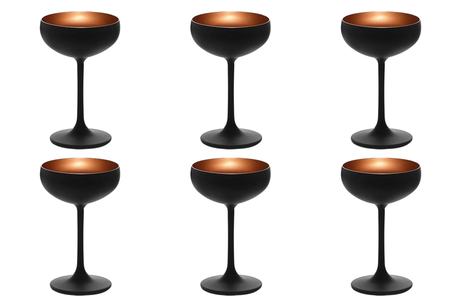Image de Stölzle - 6er Set Elements Coupe à Champagne 230 ml noir/bronze