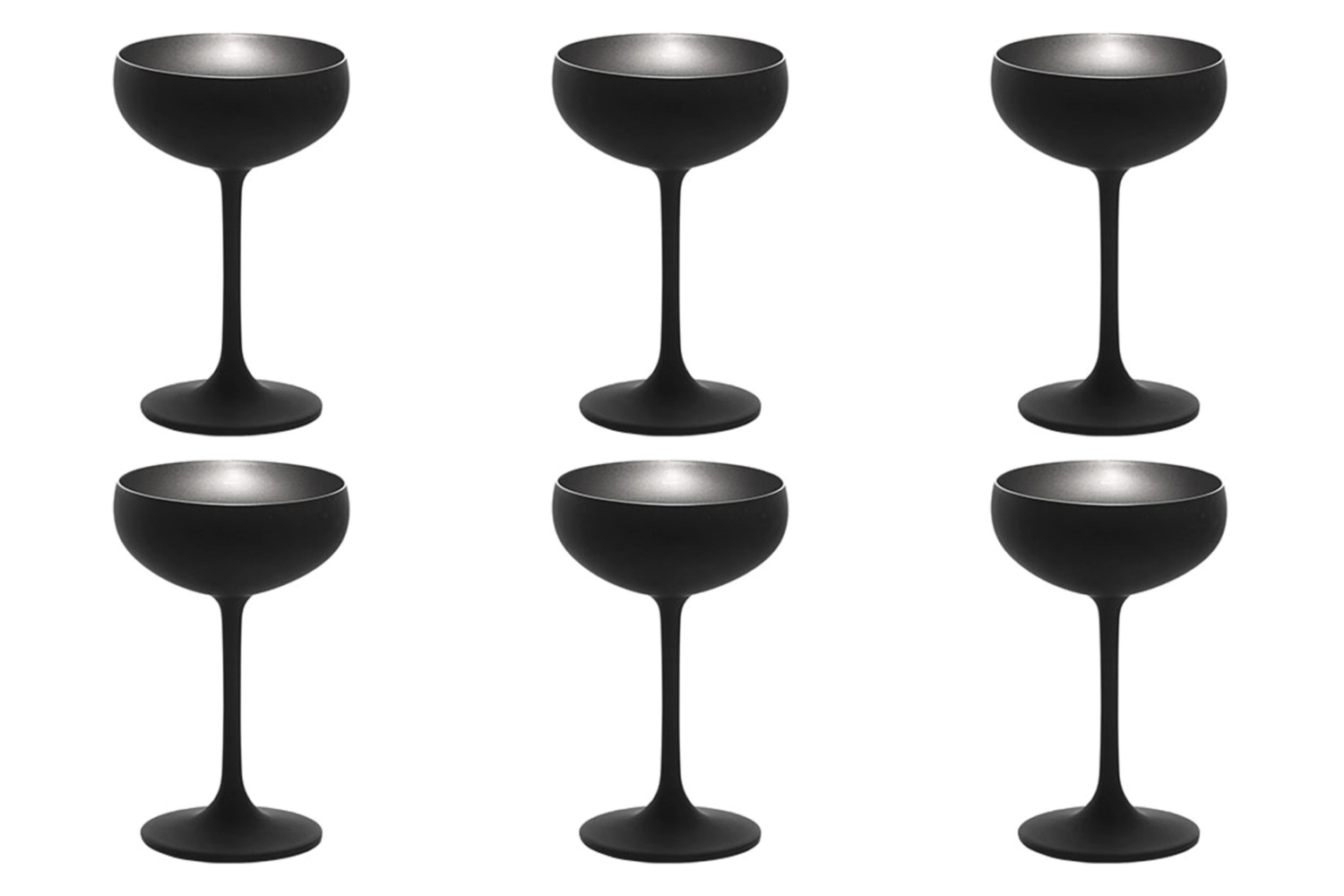 Image de Stölzle - 6er Set Elements Coupe à Champagne 230 ml noir/argent