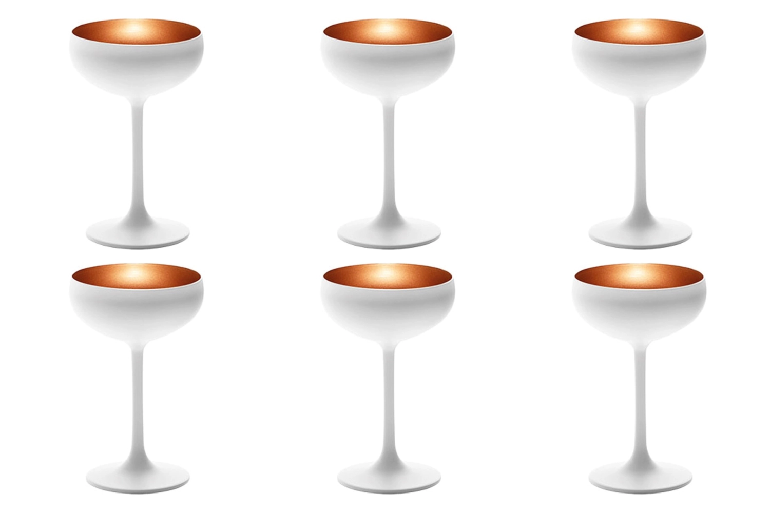 Image de Stölzle - 6er Set Elements Coupe à Champagne 230 ml blanc/bronze