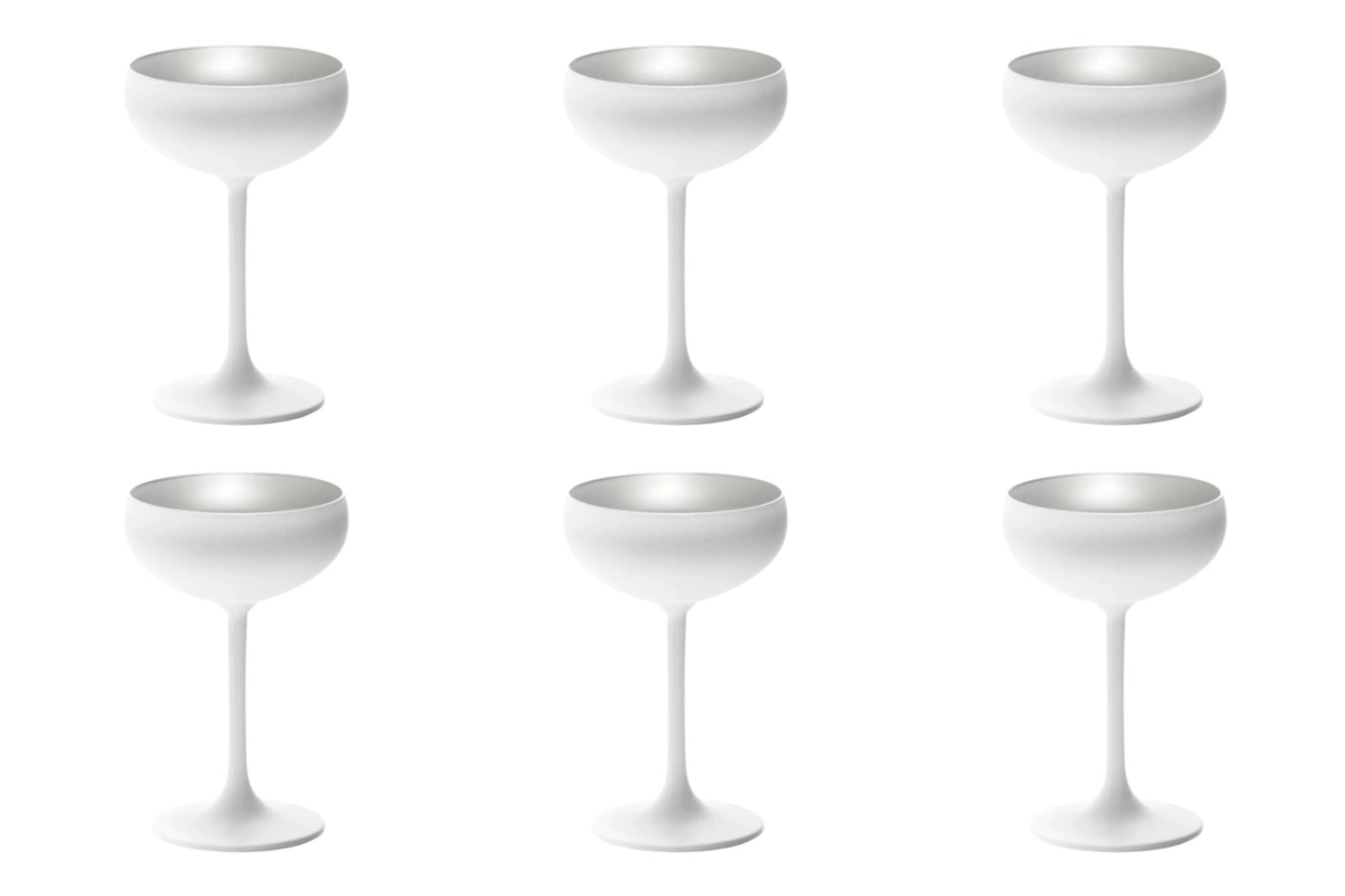Image de Stölzle - 6er Set Elements Coupe à Champagne 230 ml blanc/argent