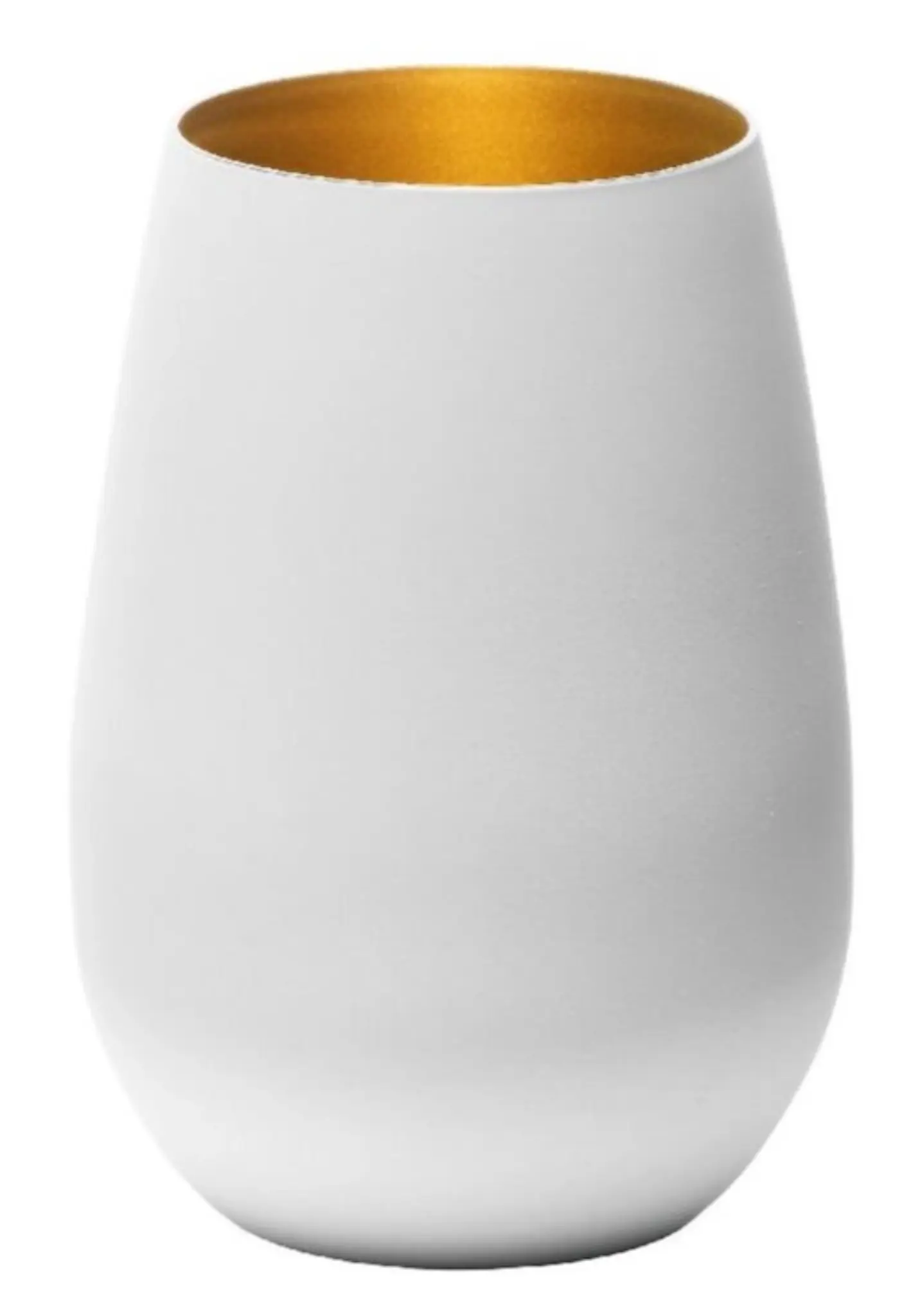 Bild von Stölzle - Elements Becher 465 ml weiss/bronze