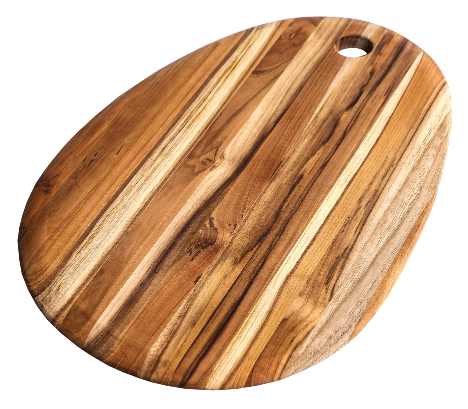 Picture of Teak Haus - Elegant Cutting Board Oval with Hole 41 x 27 x 1.5 cm