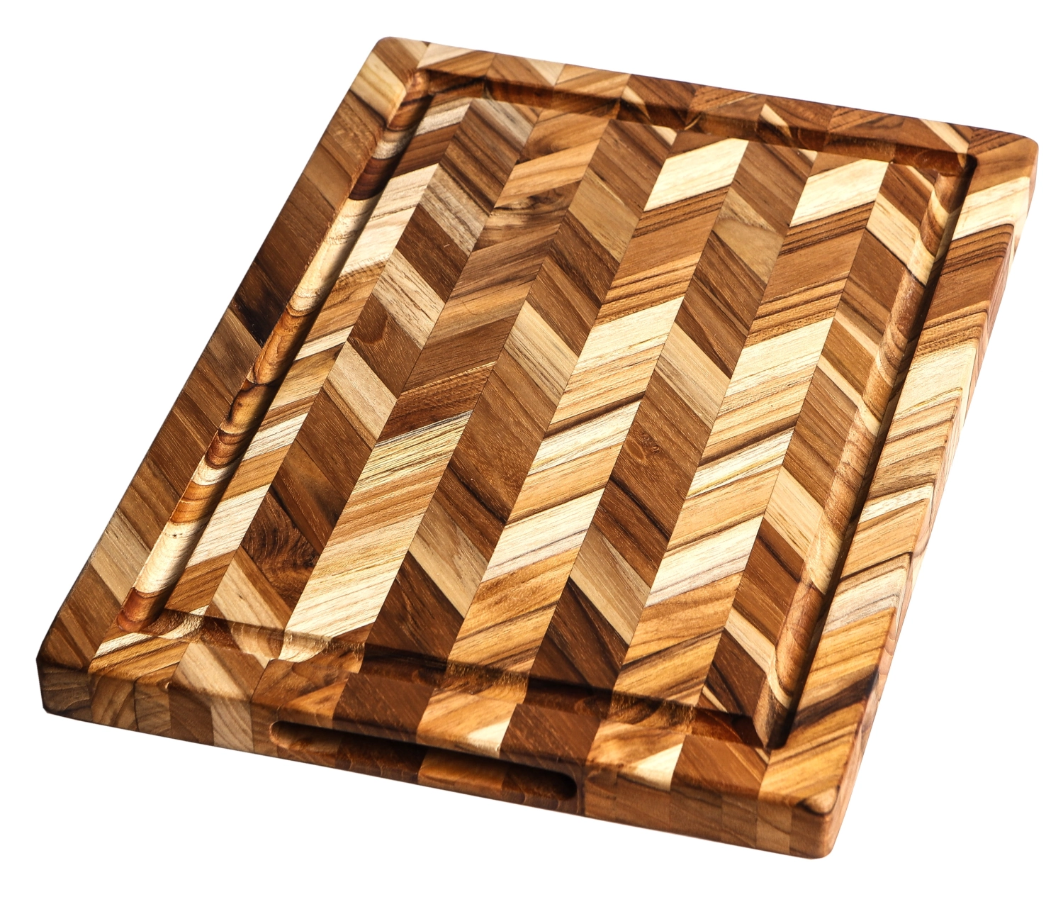 Bild von Teak Haus - Herring Schneidbrett mit Saftrille 46 x 36 x 2.5 cm